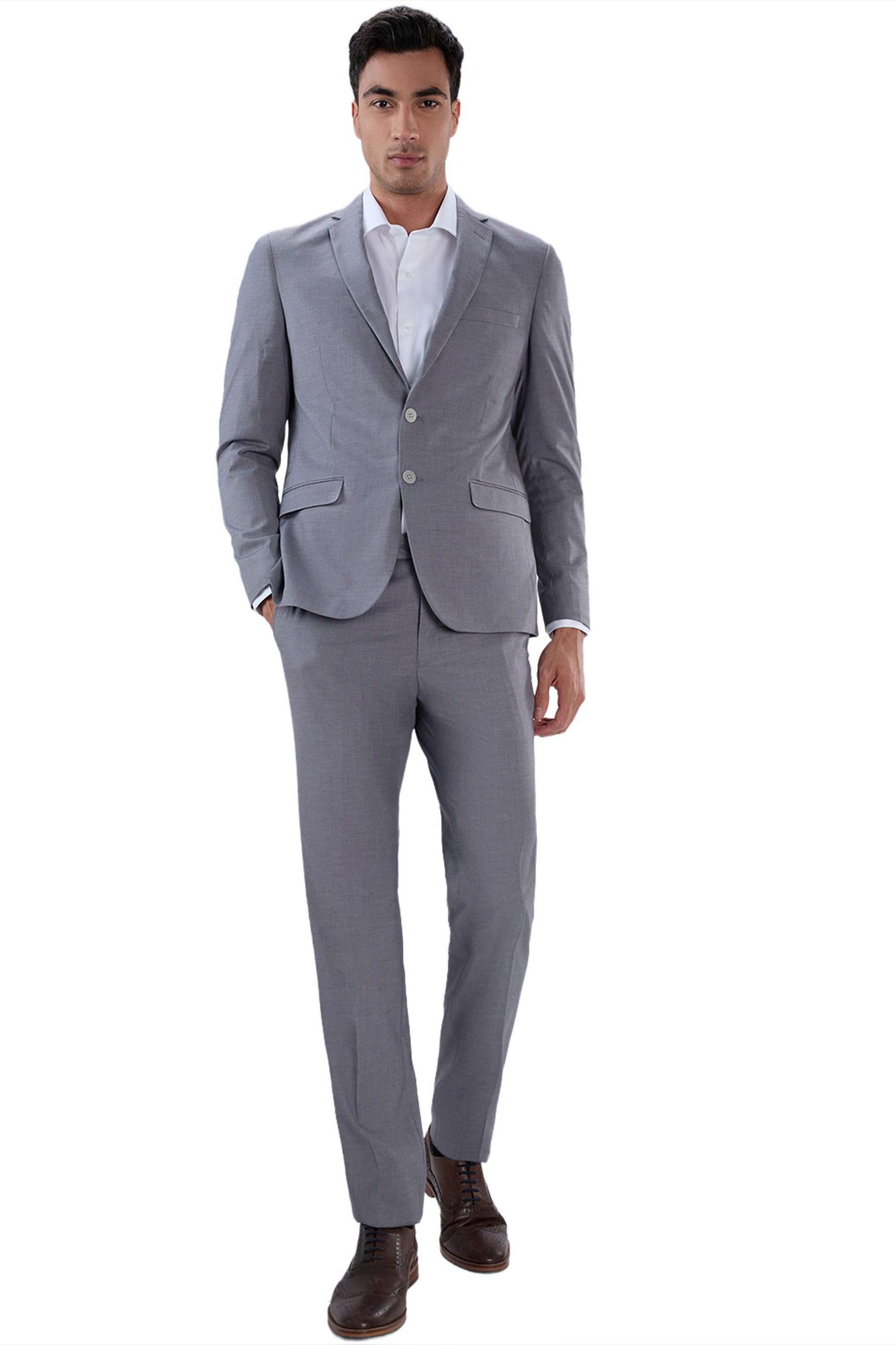 Solid-Terrylene-Rayon-Slim-Fit-Men-s-Suit
