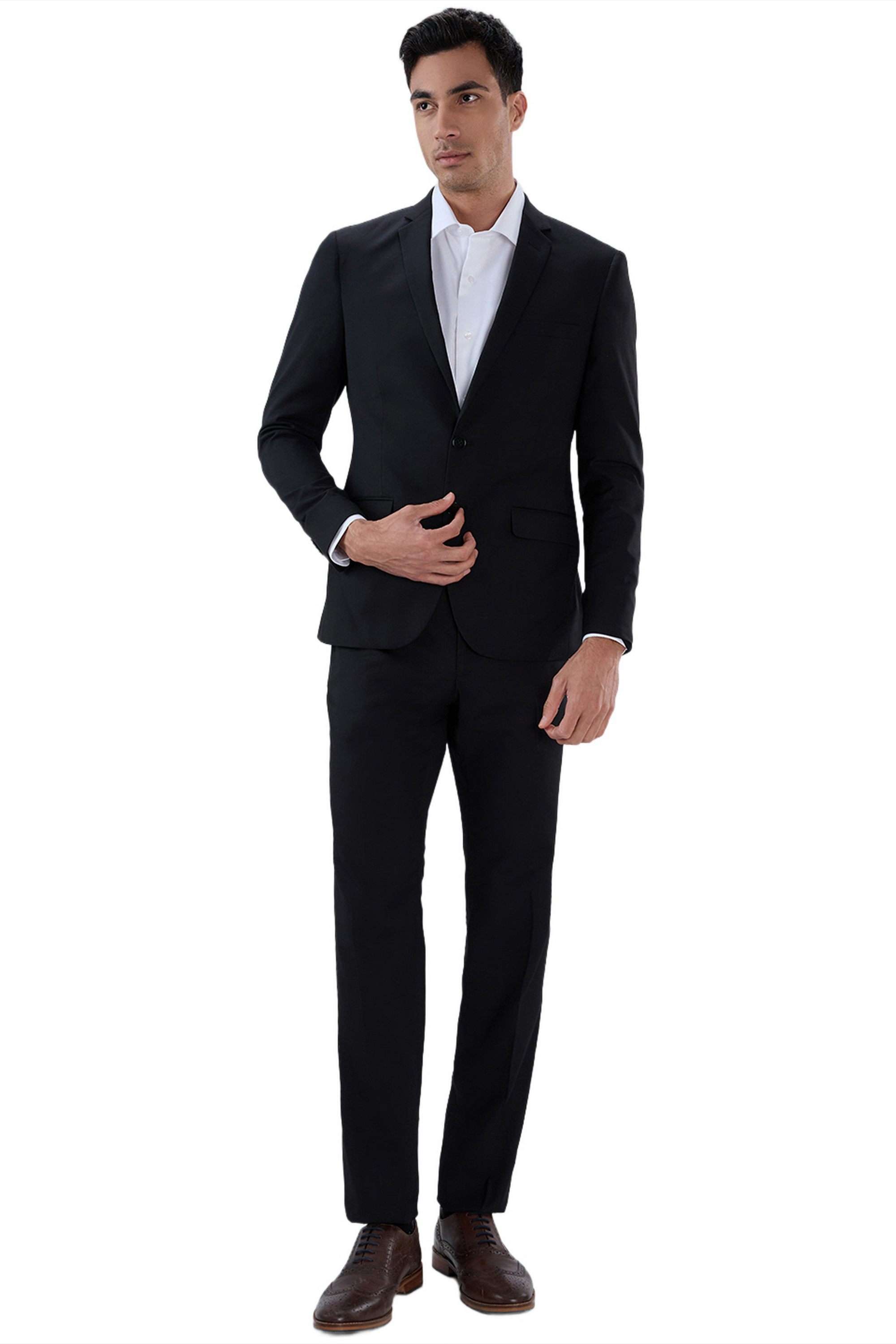 Solid-Terrylene-Rayon-Slim-Fit-Men-s-Suit