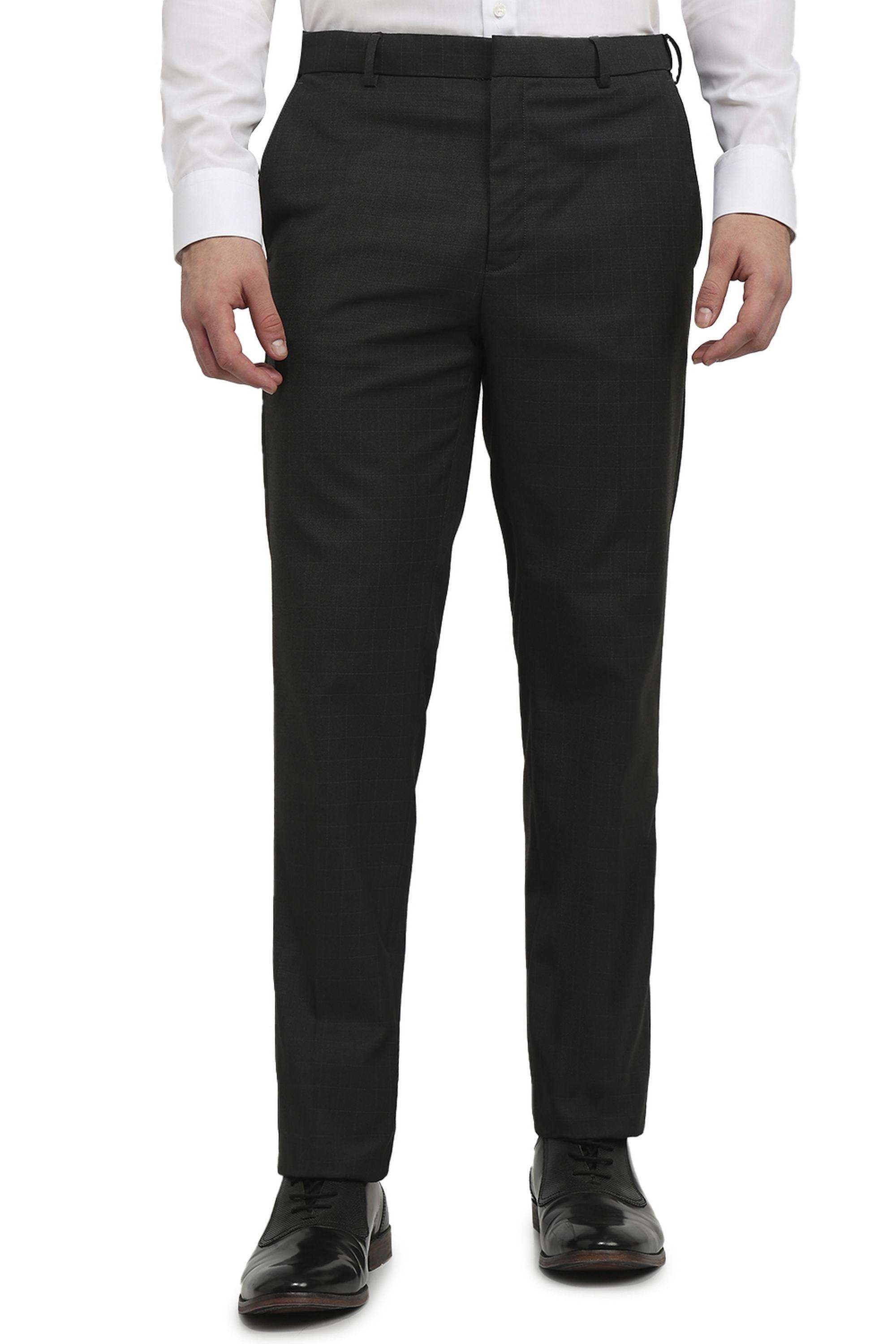 Checks-Polyester-Blend-Regular-Fit-Men-s-Trousers