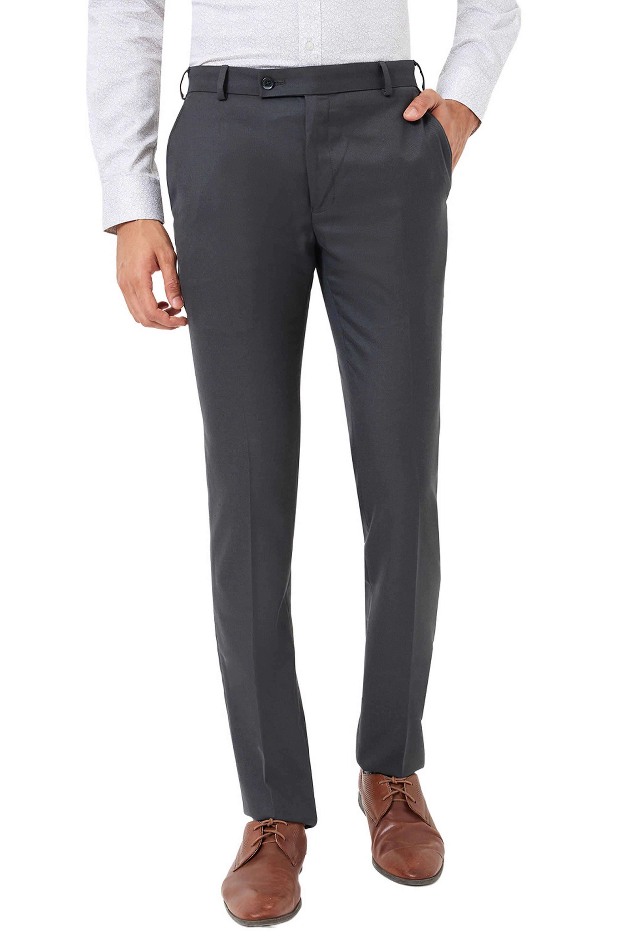 Solid-Polyester-Viscose-Slim-Fit-Men-s-Formal-Trousers