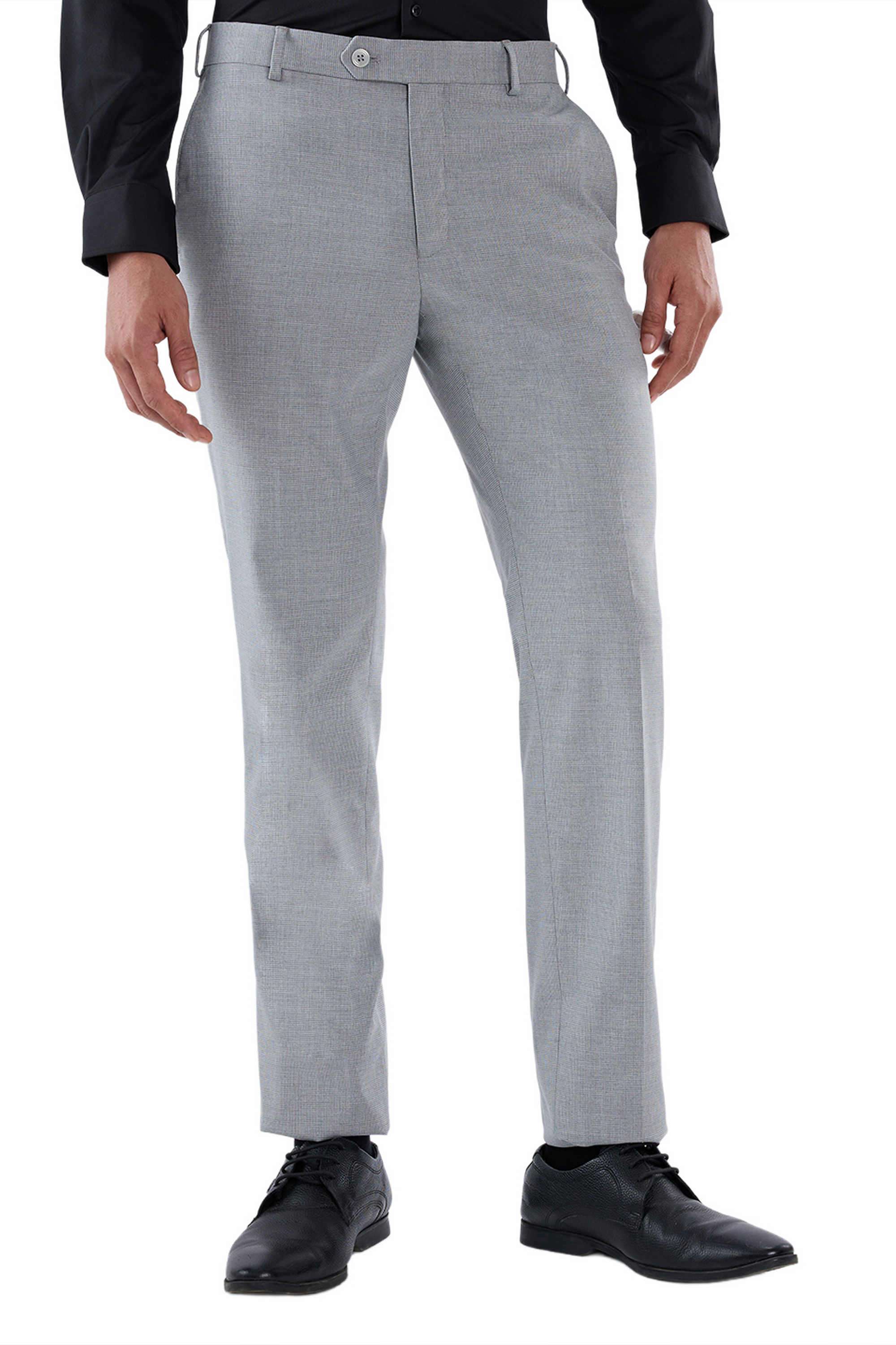 Solid-Polyester-Blend-Slim-Fit-Men-s-Formal-Trousers