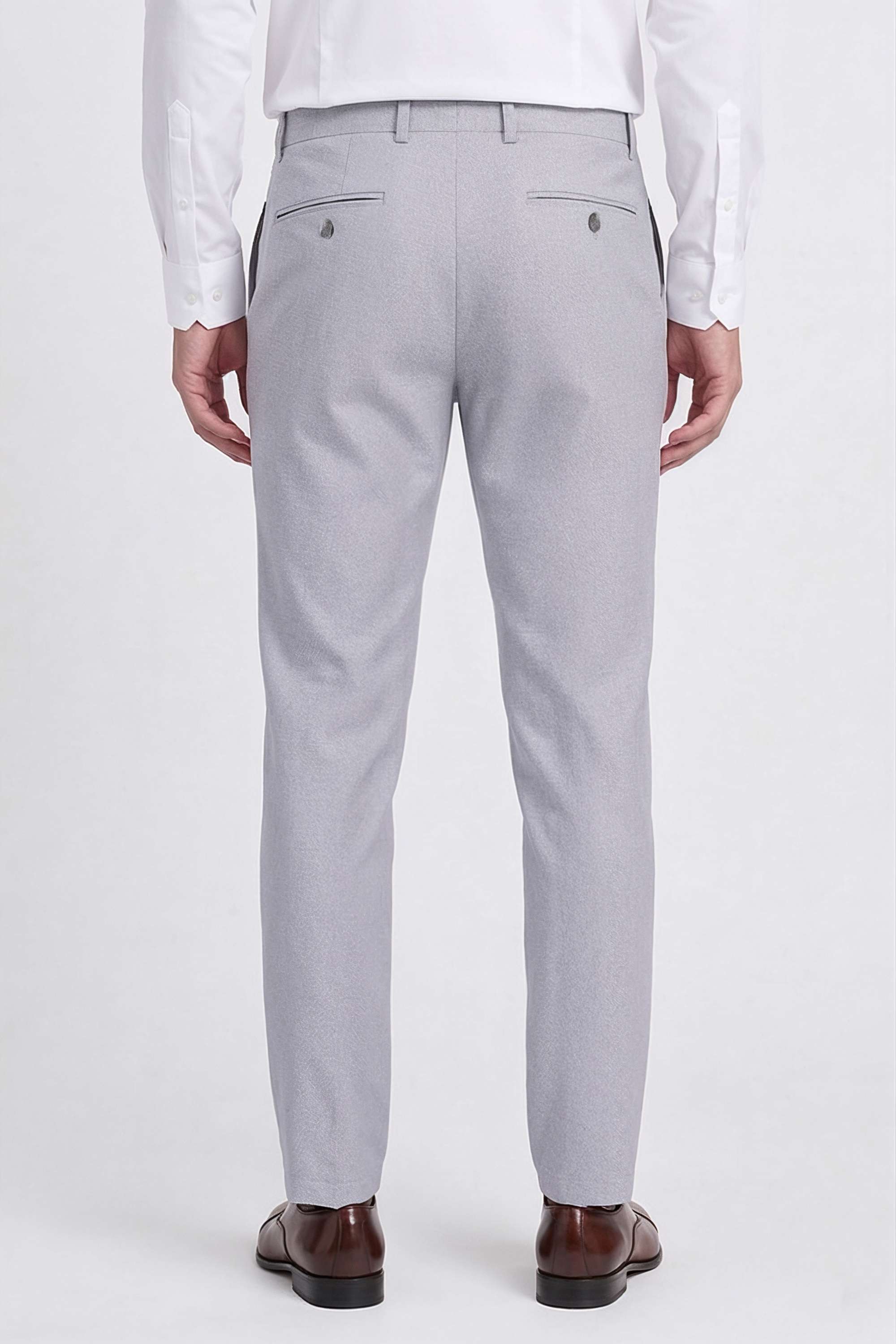 Solid-Blended-Fabric-Slim-Fit-Men-Trousers