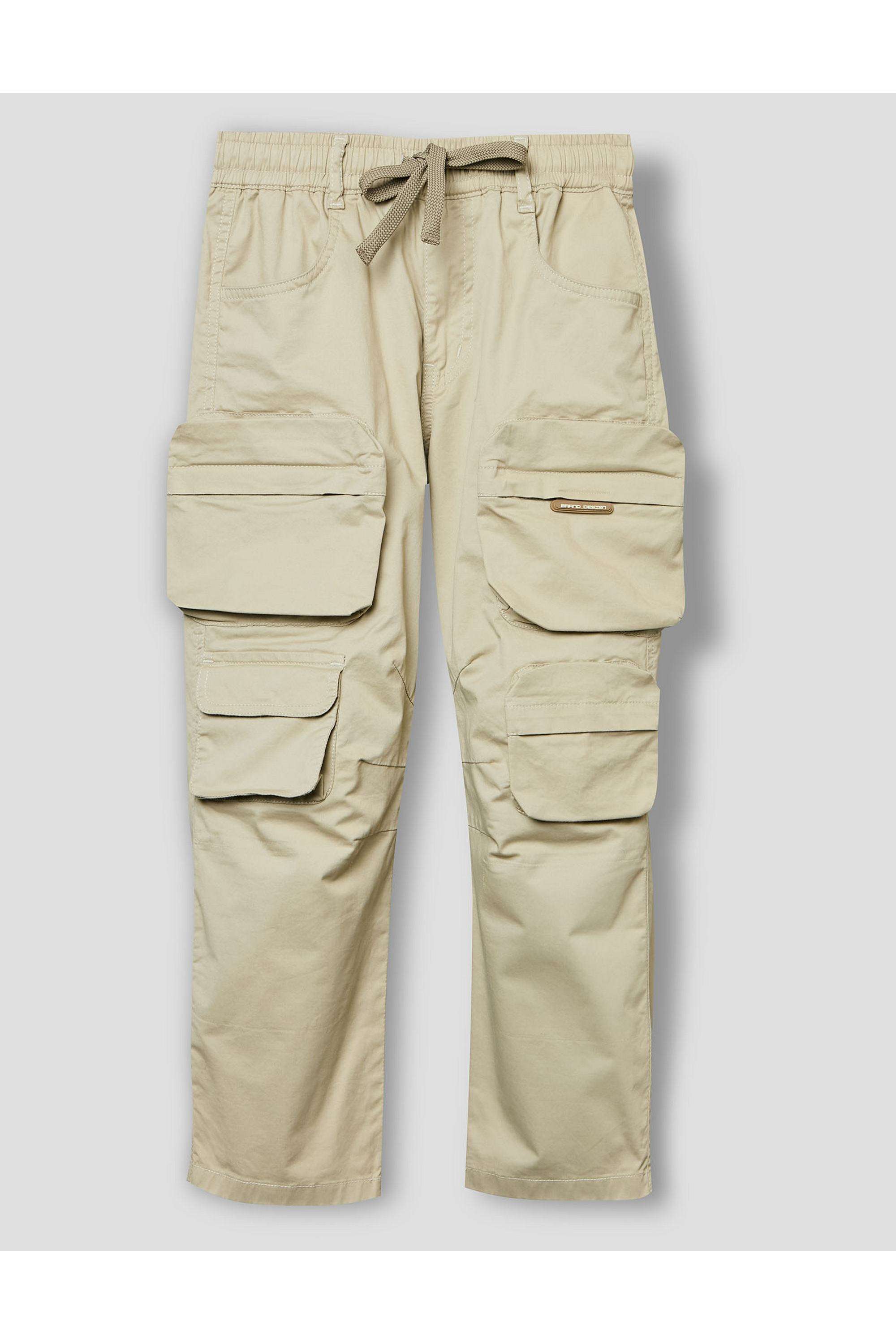 Solid-Cotton-Regular-Fit-Boys-Cargo-Pants