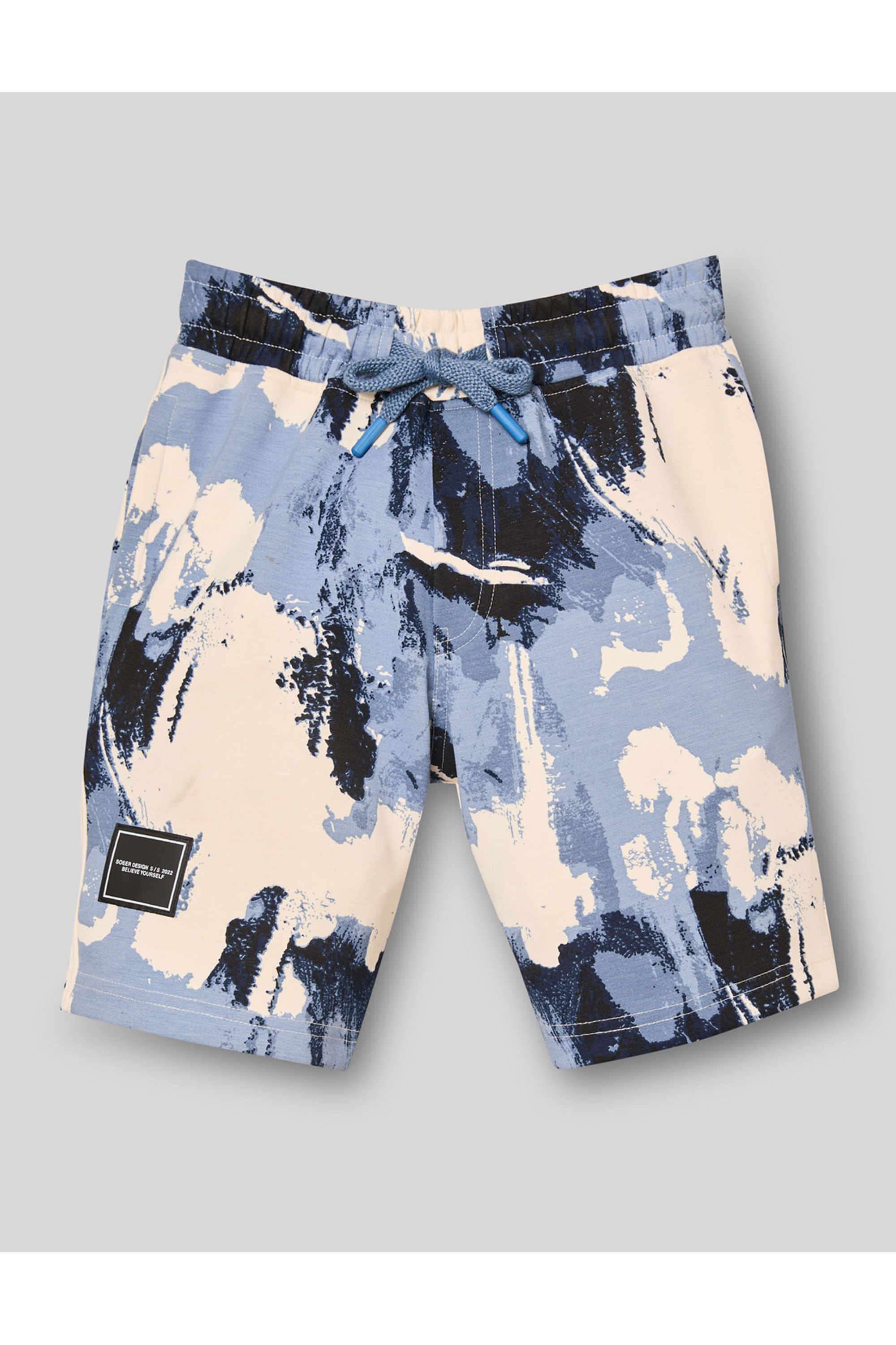 Abstract-Blended-Fabric-Regular-Fit-Boys-Bermudas