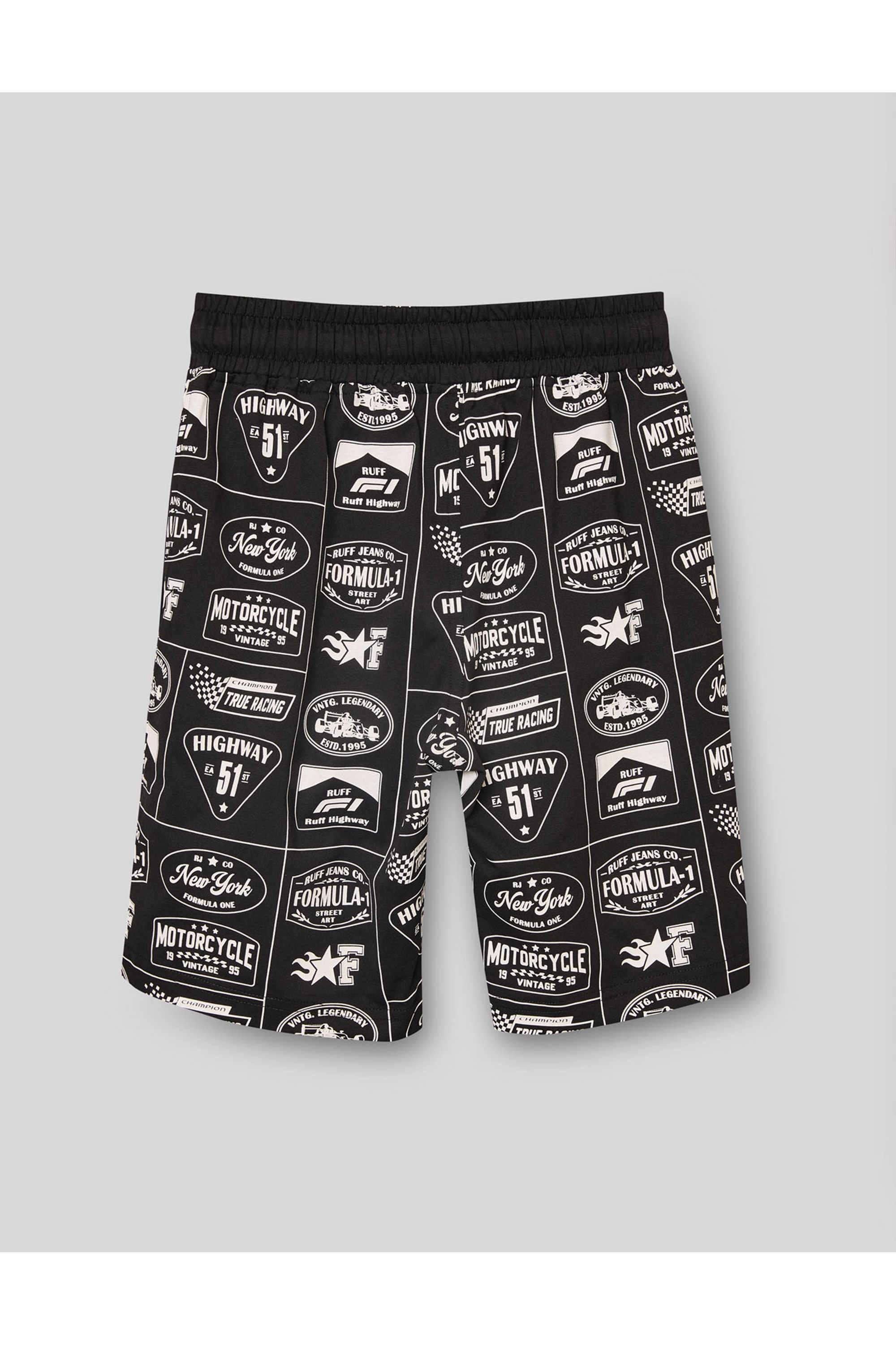 Graphic-Print-Blended-Fabric-Regular-Fit-Boys-Bermudas