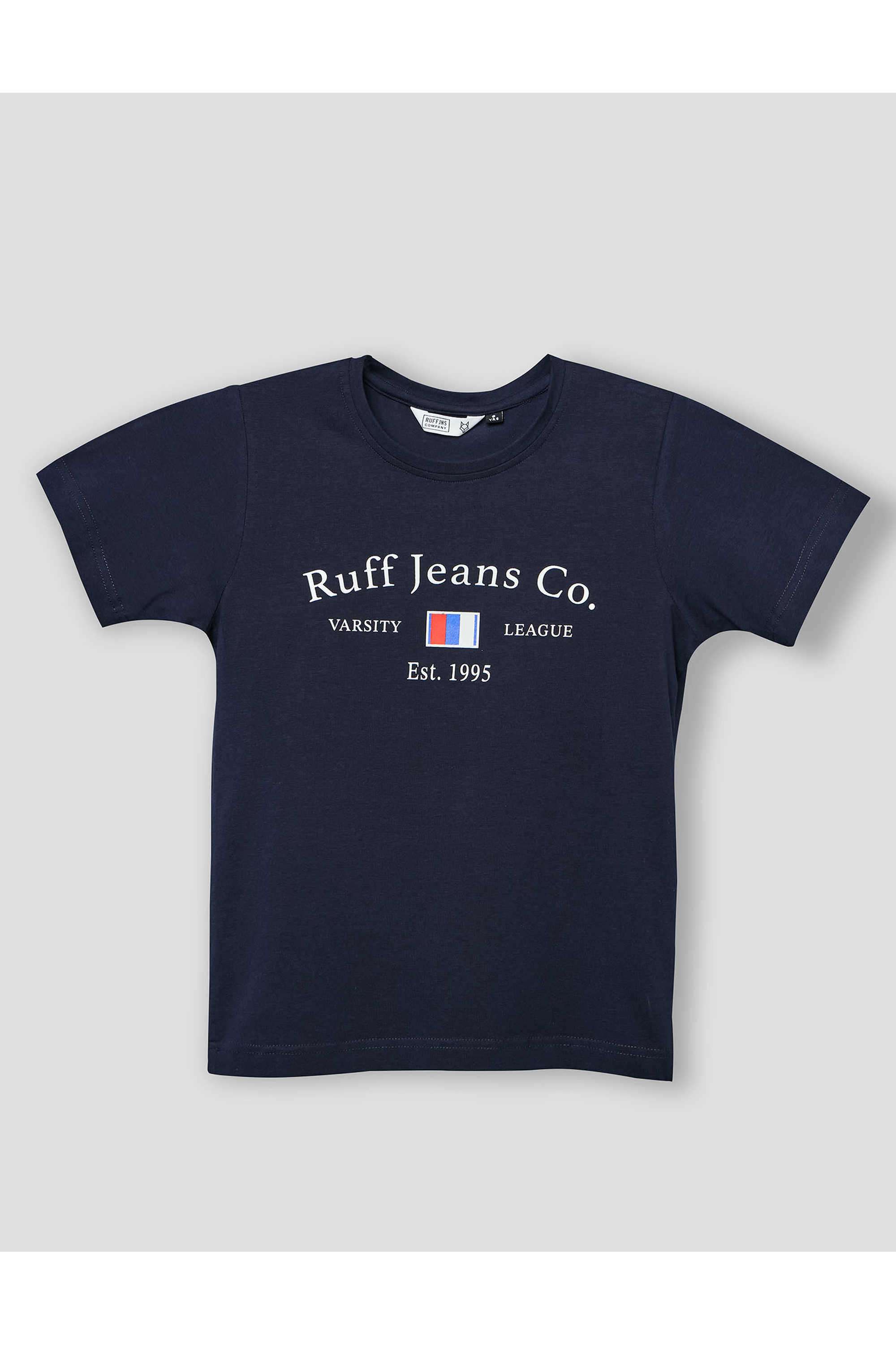 Graphic-Print-Blended-Fabric-Round-Neck-Boys-s-T-Shirt
