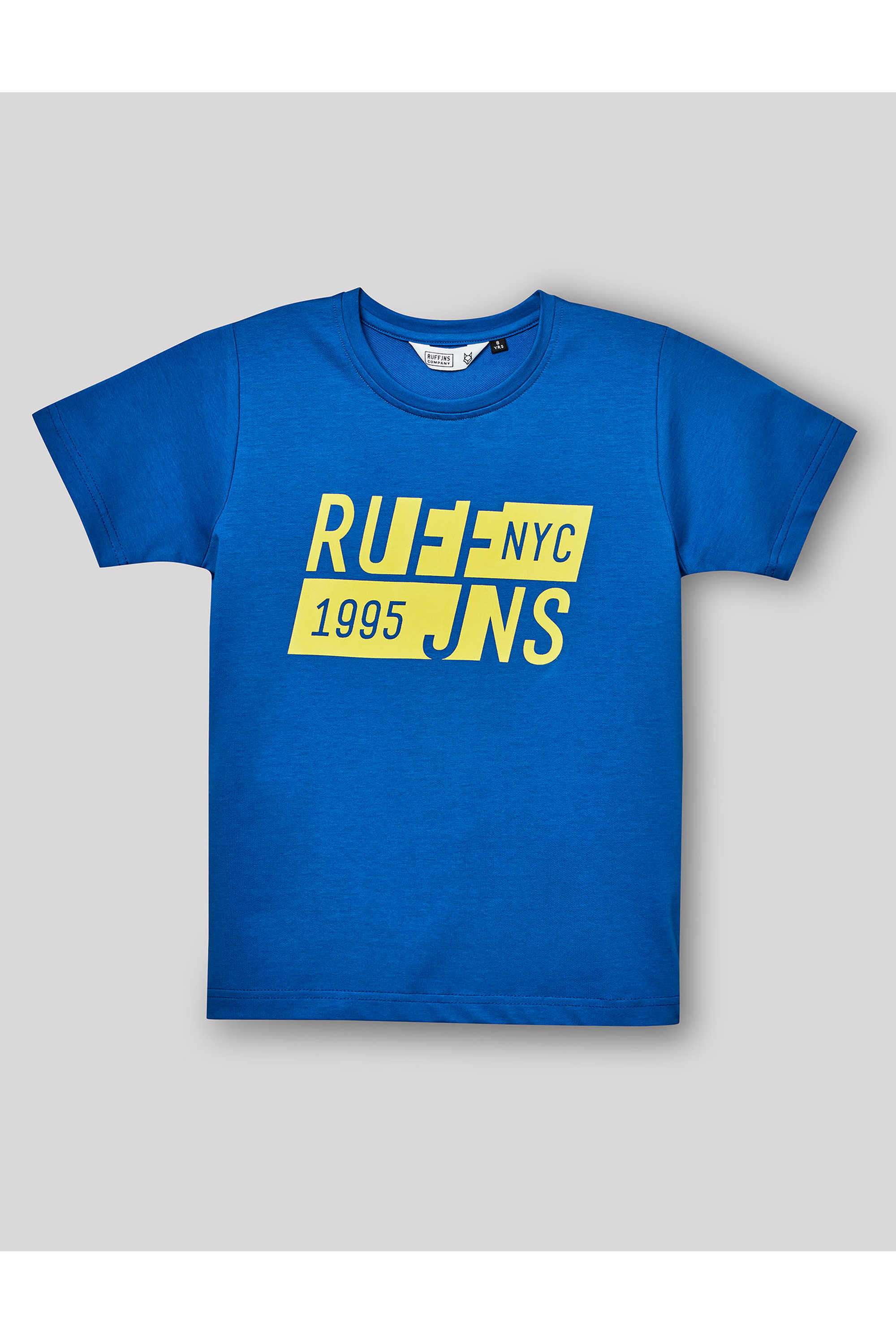 Graphic-Print-Blended-Fabric-Round-Neck-Boys-s-T-Shirt