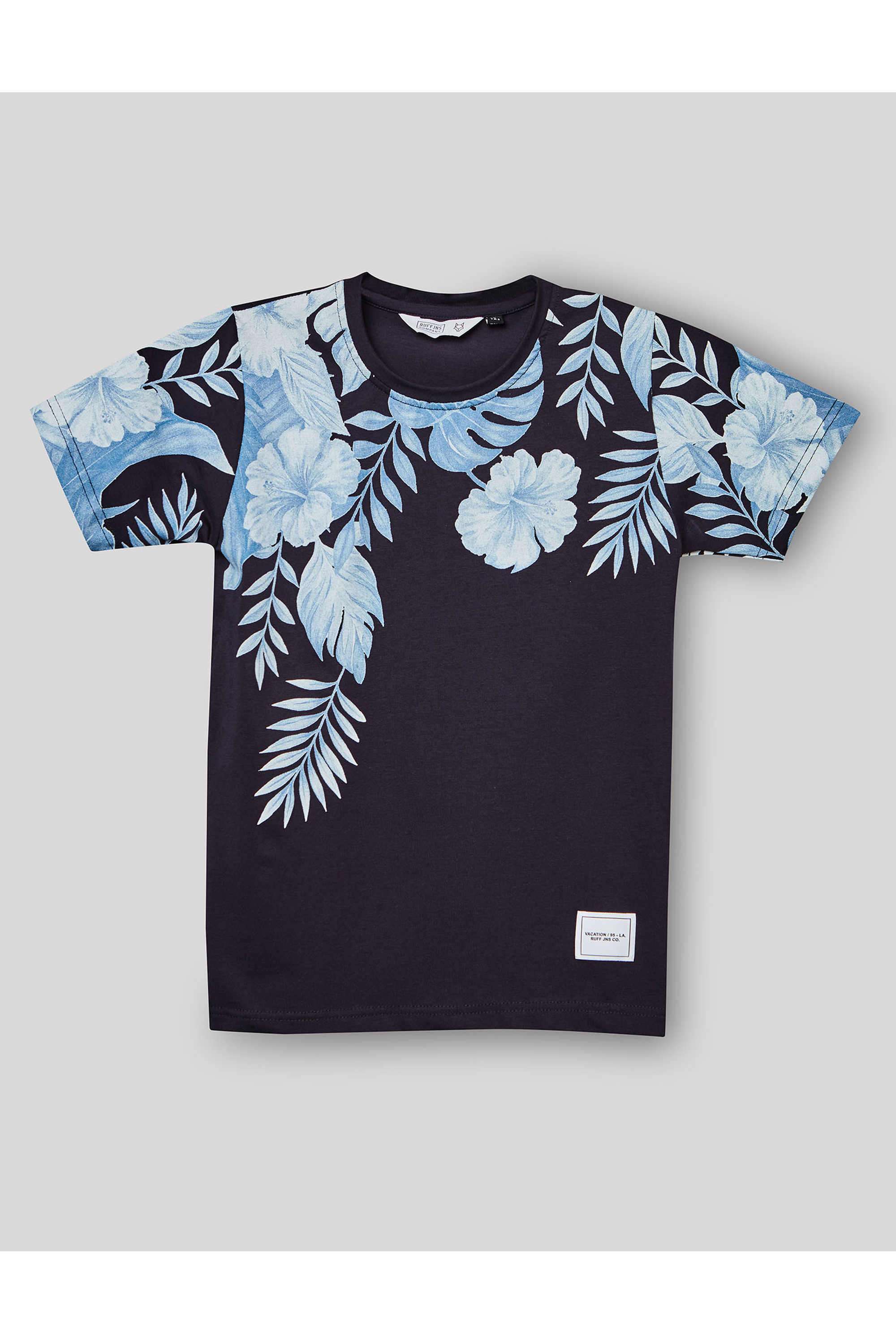 Printed-Blended-Fabric-Round-Neck-Boys-s-T-Shirt