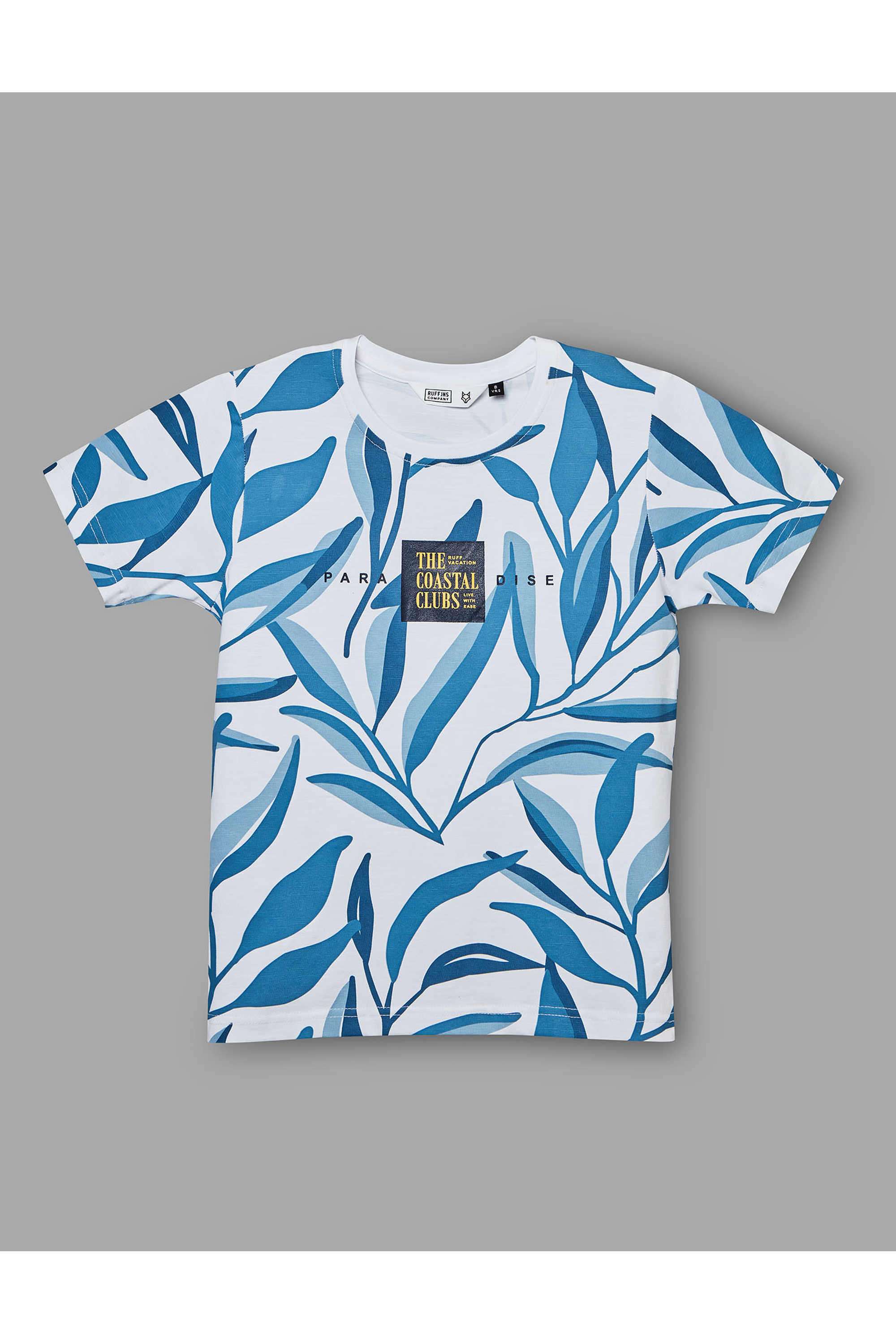 Printed-Blended-Fabric-Round-Neck-Boys-s-T-Shirt