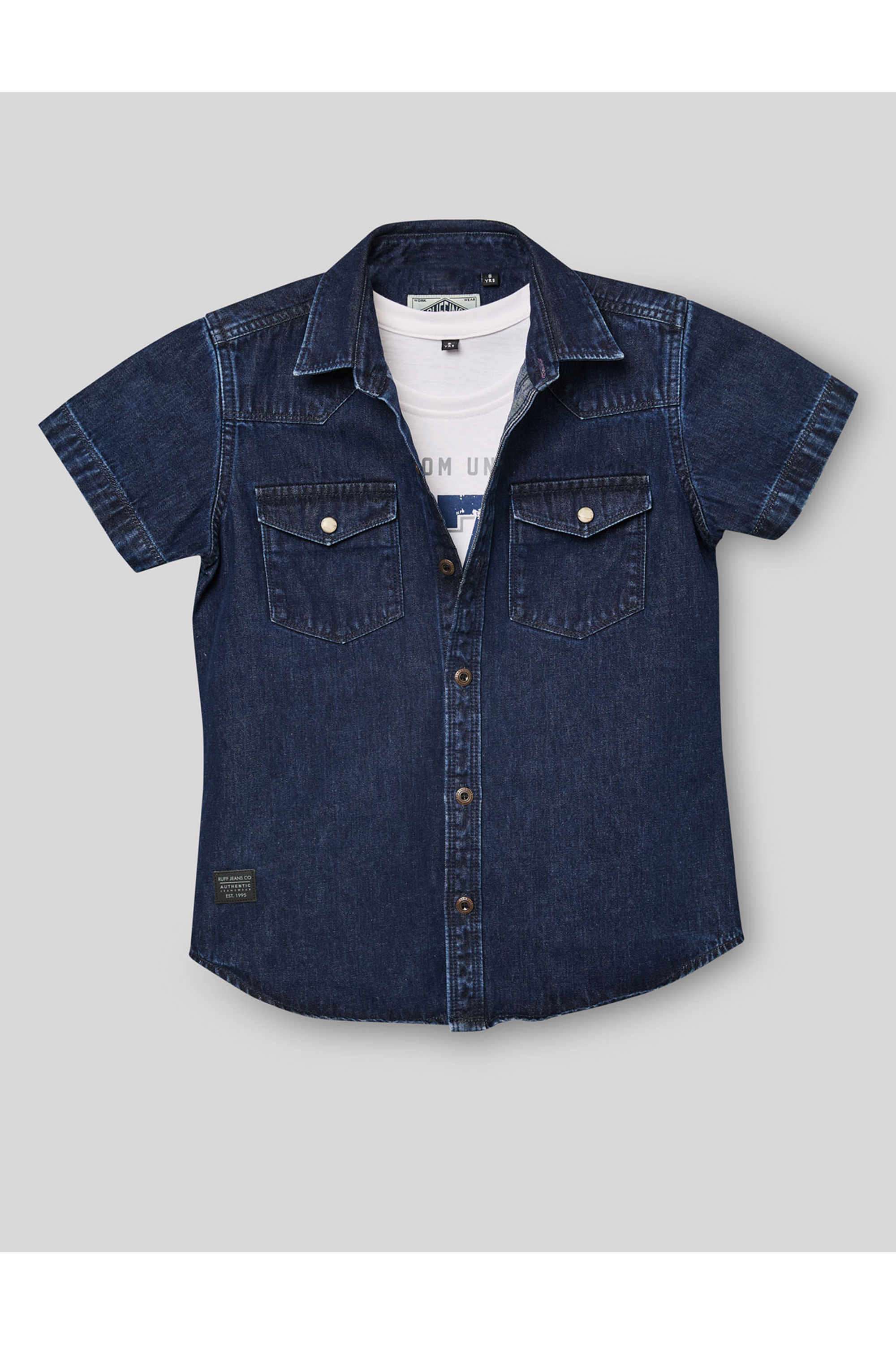 Graphic-Print-Cotton-Collared-Boys-Shirt