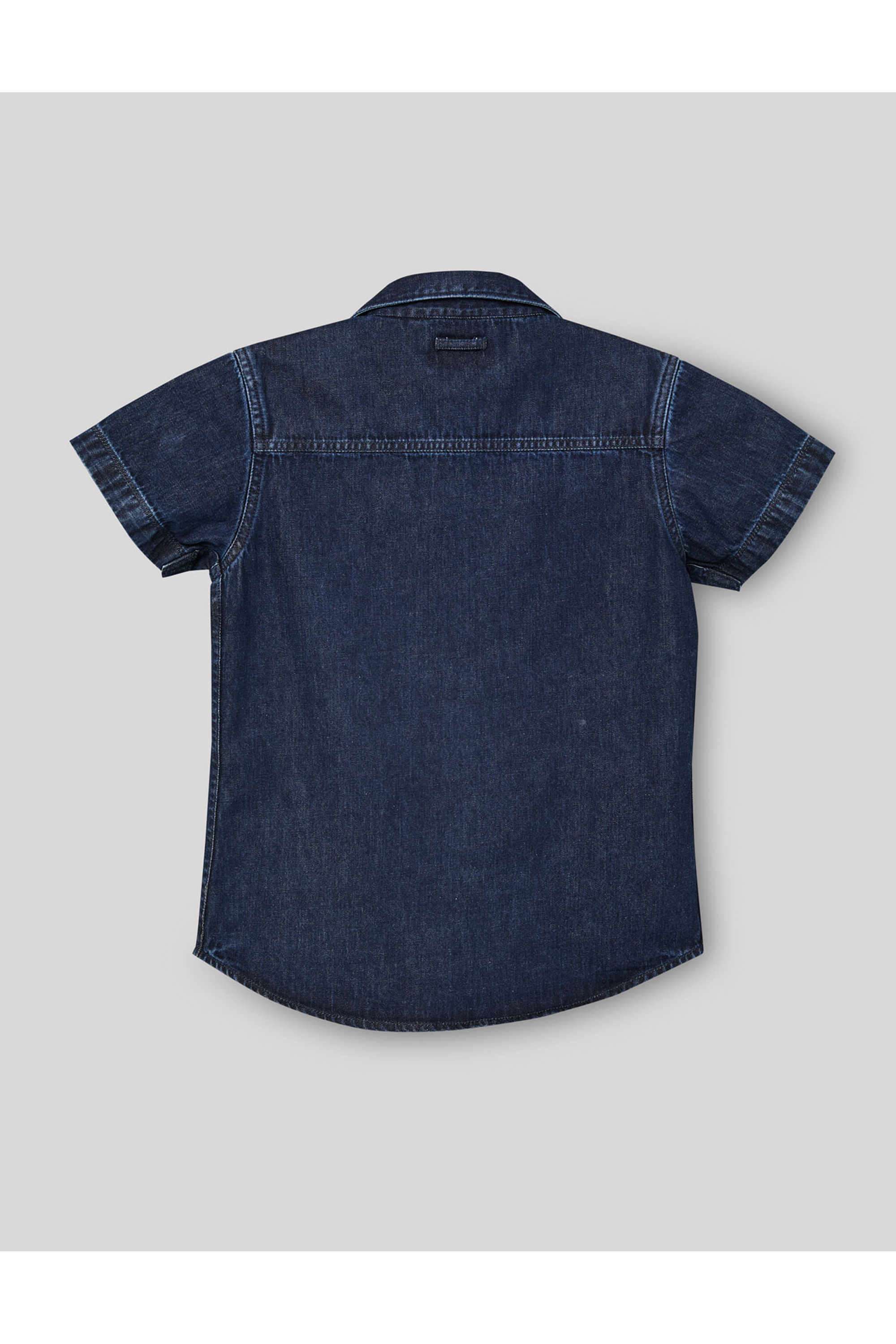 Graphic-Print-Cotton-Collared-Boys-Shirt