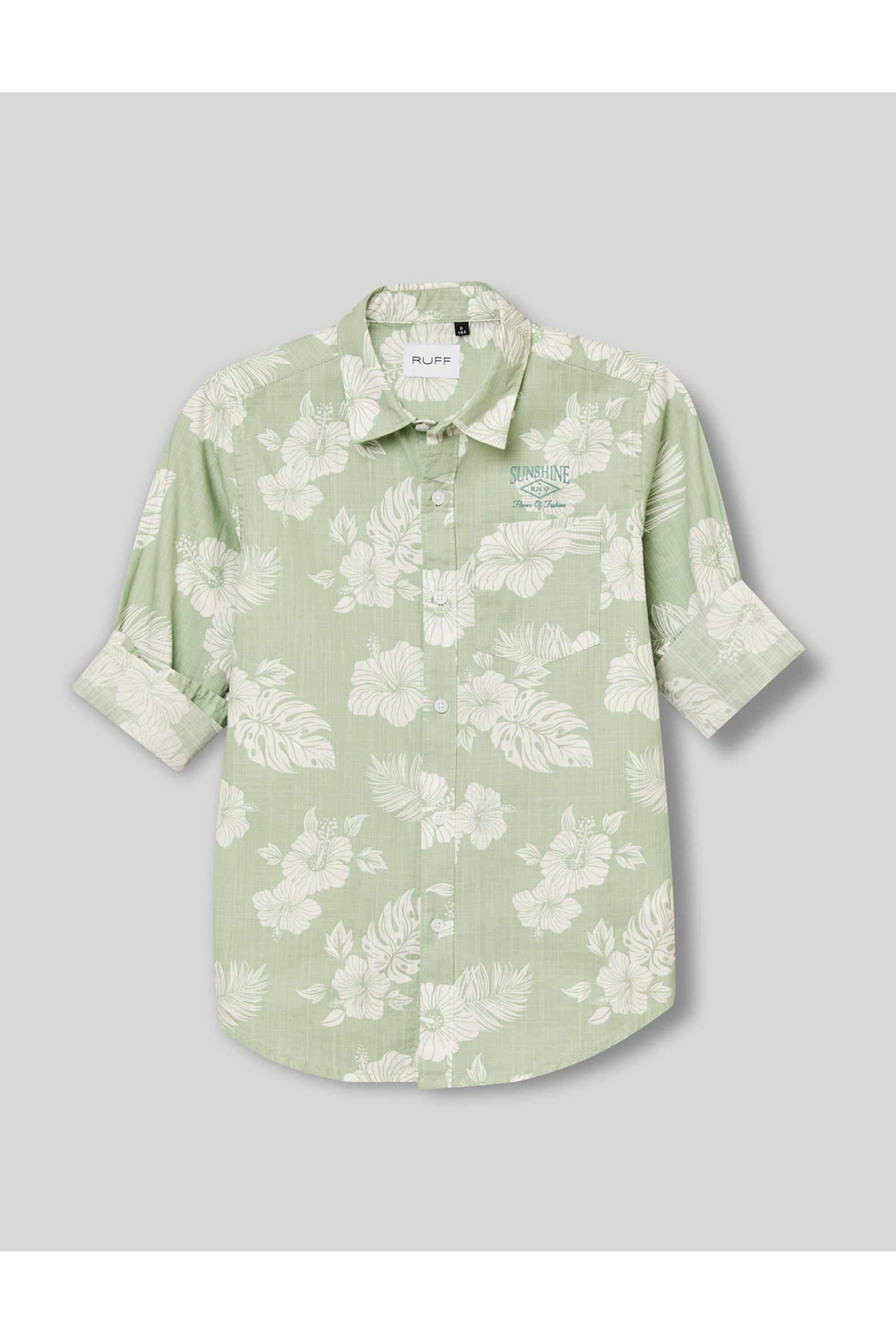 Floral-Cotton-Collared-Boys-Shirt