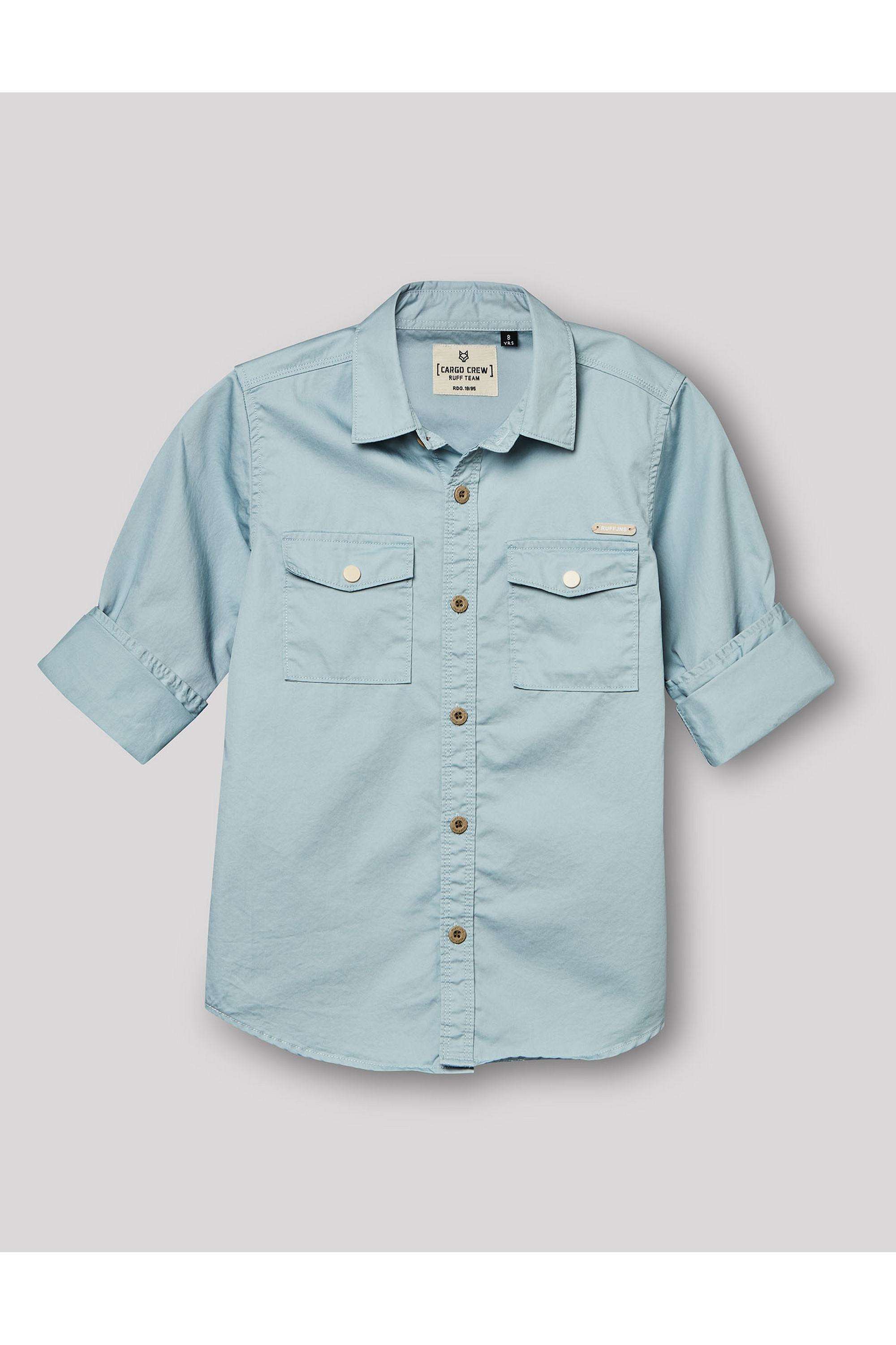 Solid-Blended-Fabric-Boys-Shirt
