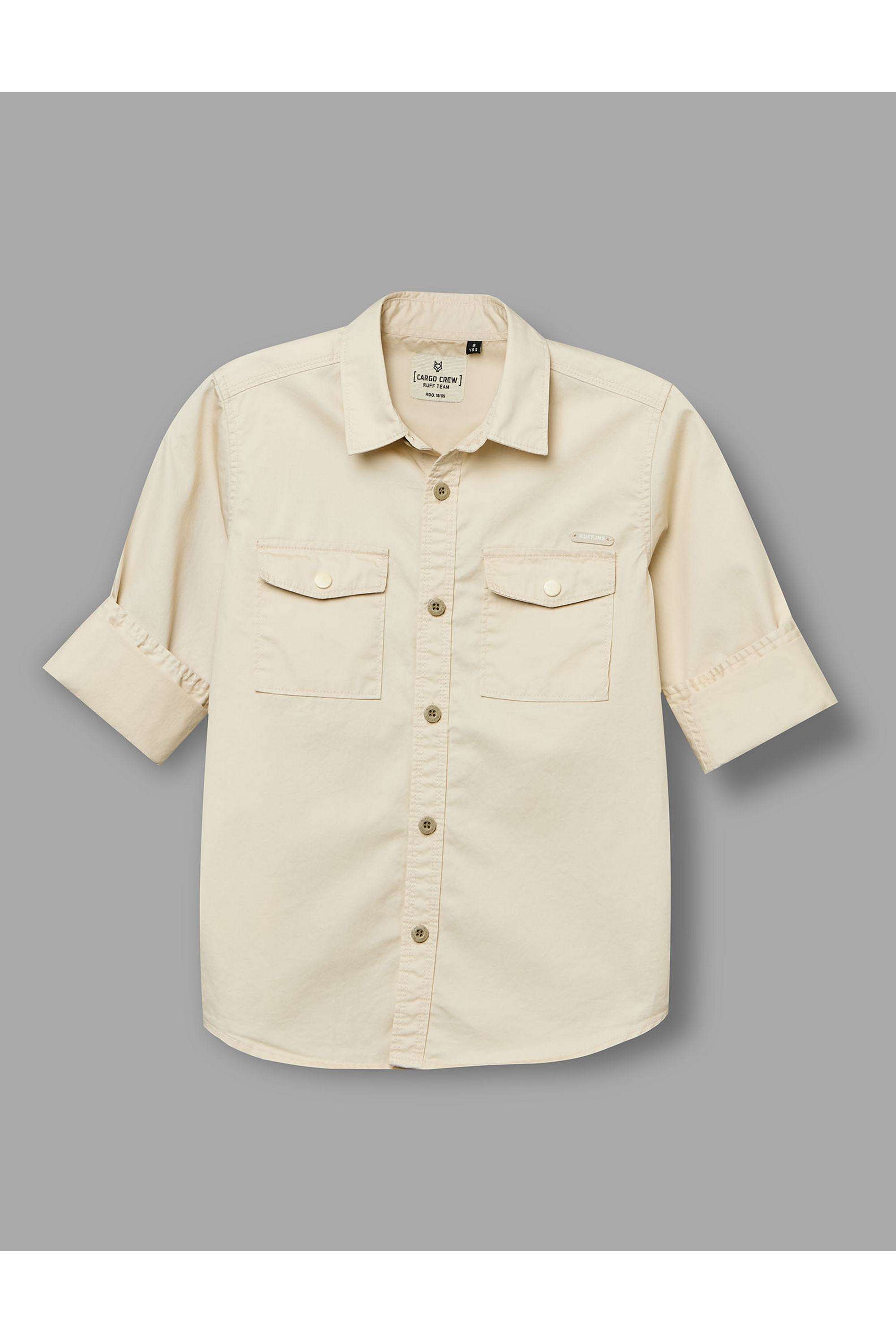 Solid-Blended-Fabric-Boys-Shirt