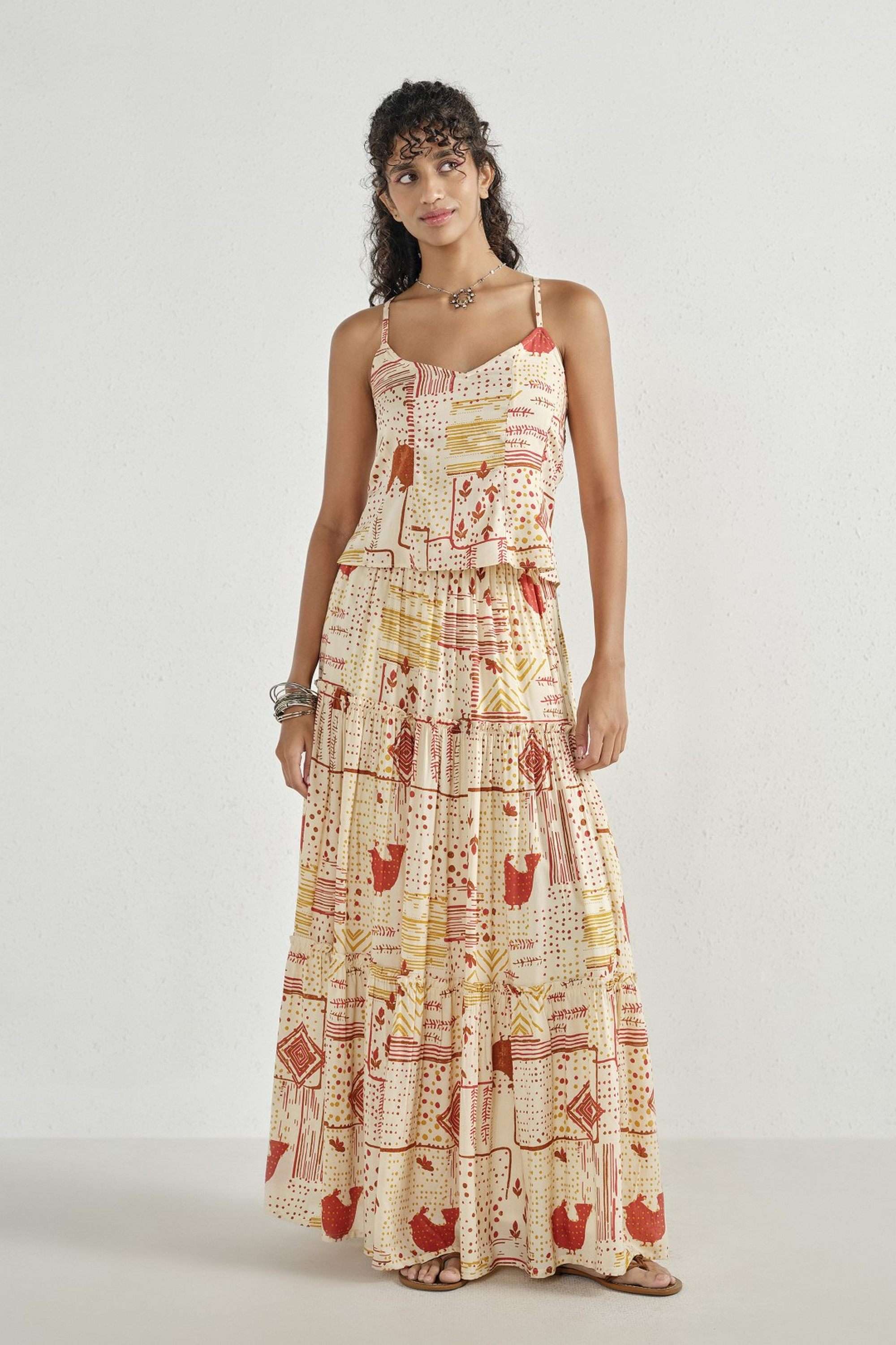Printed Viscose Casual Wear Women's Co-Ord Set-image-2