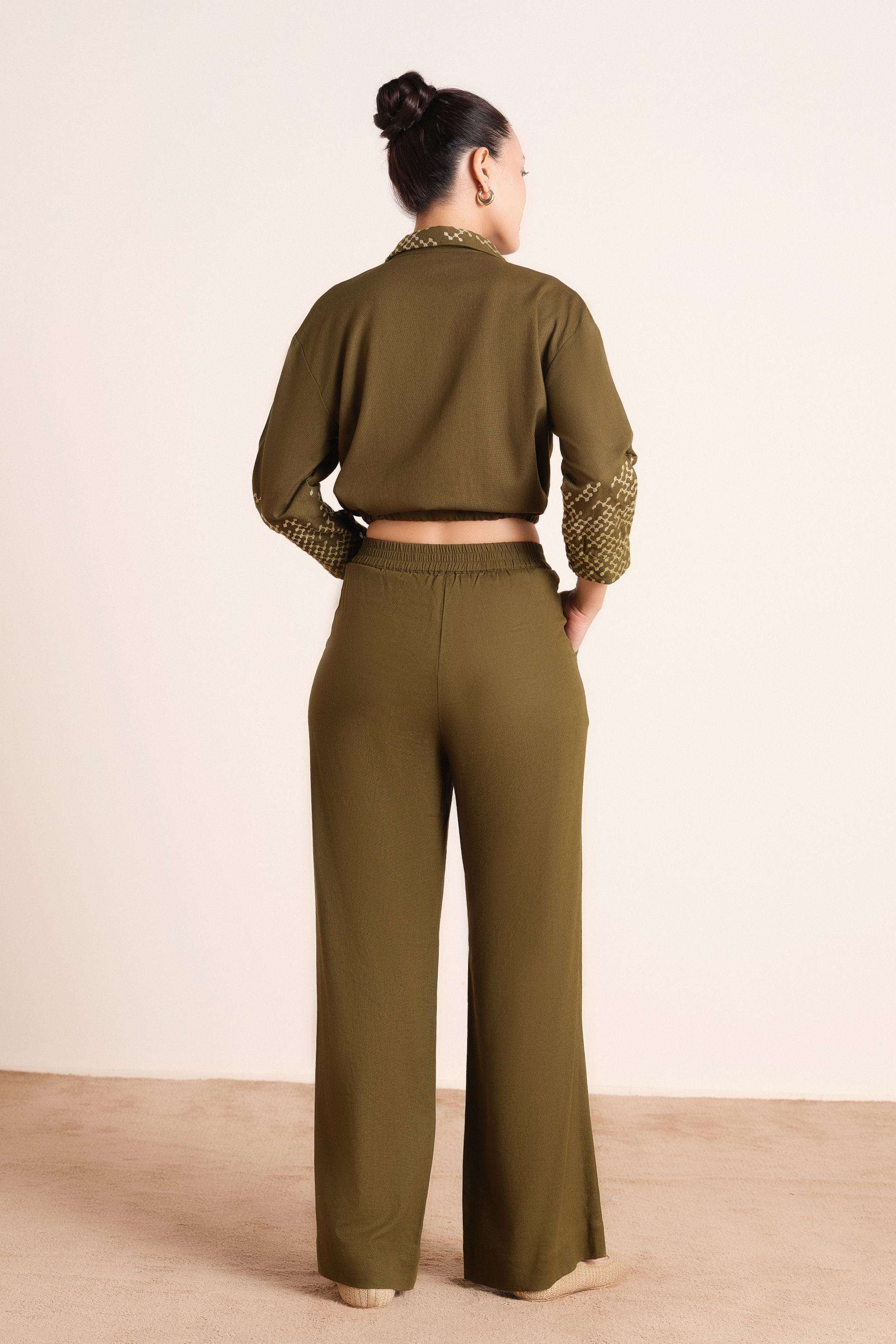 Solid-Blended-Fabric-Women-s-Top