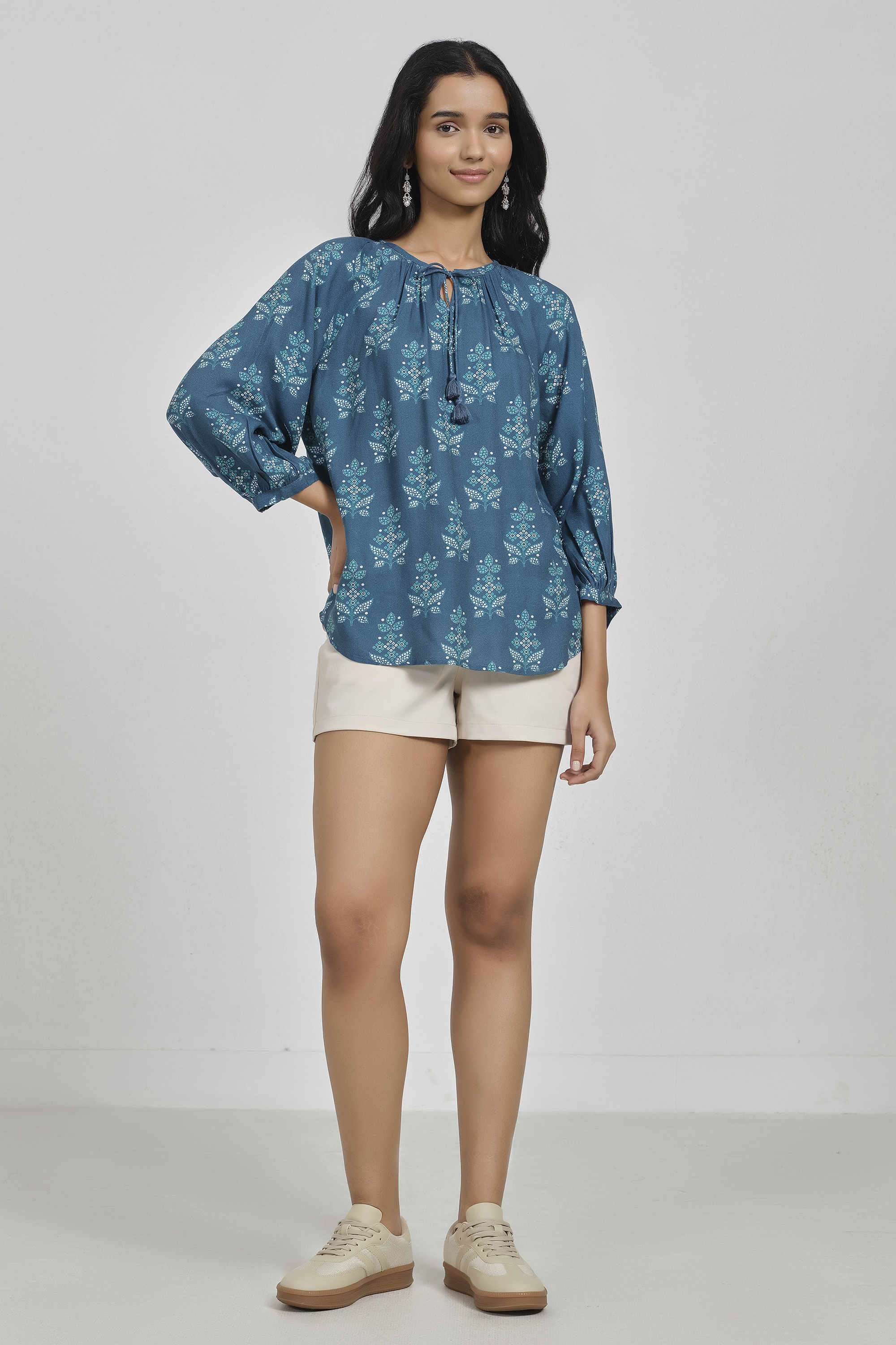 Solid-Rayon-Women-s-Festive-Wear-Tunic