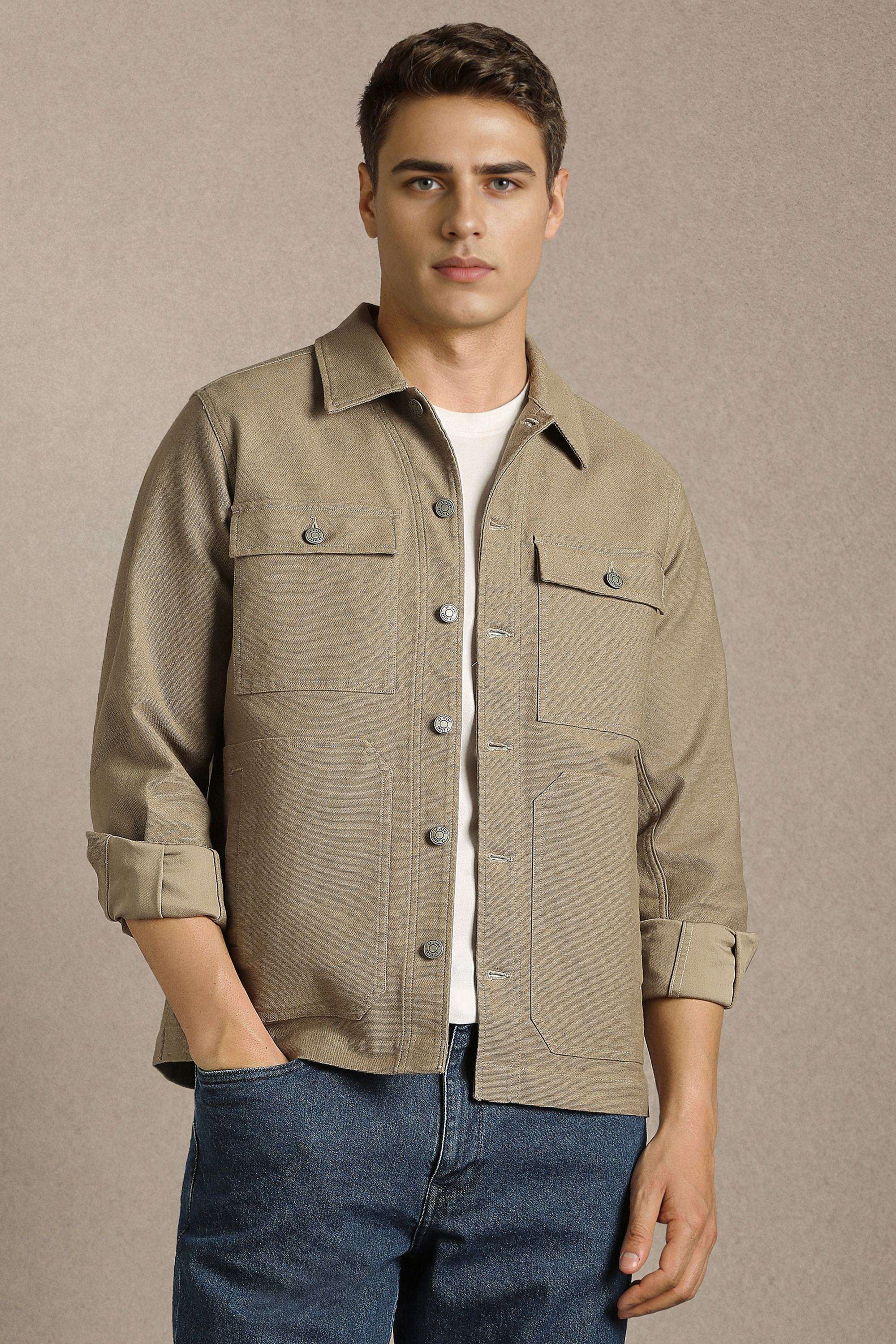 Solid-Cotton-Blend-Regular-Fit-Men-s-Shirt