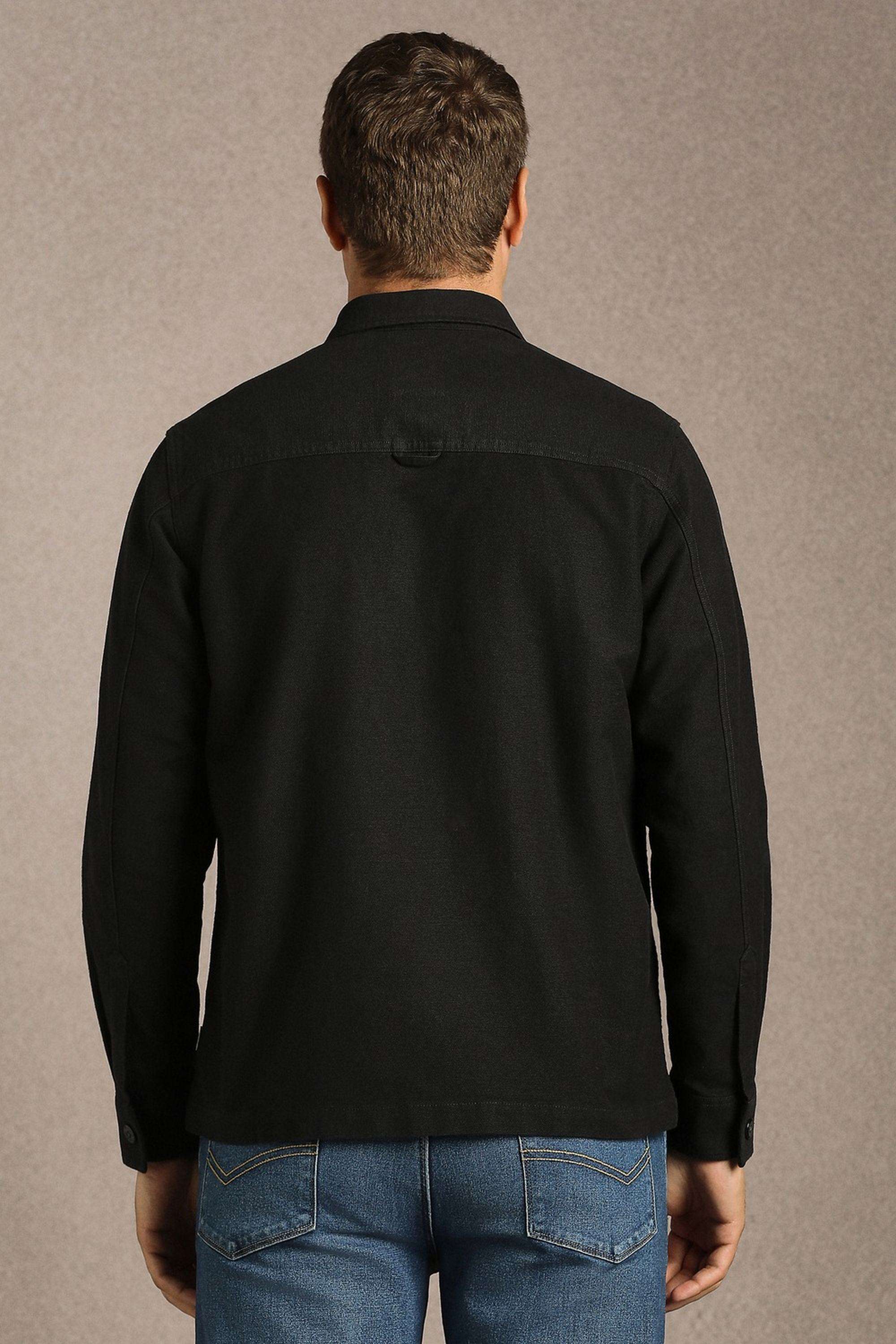 Solid-Cotton-Blend-Regular-Fit-Men-s-Casual-Shirt