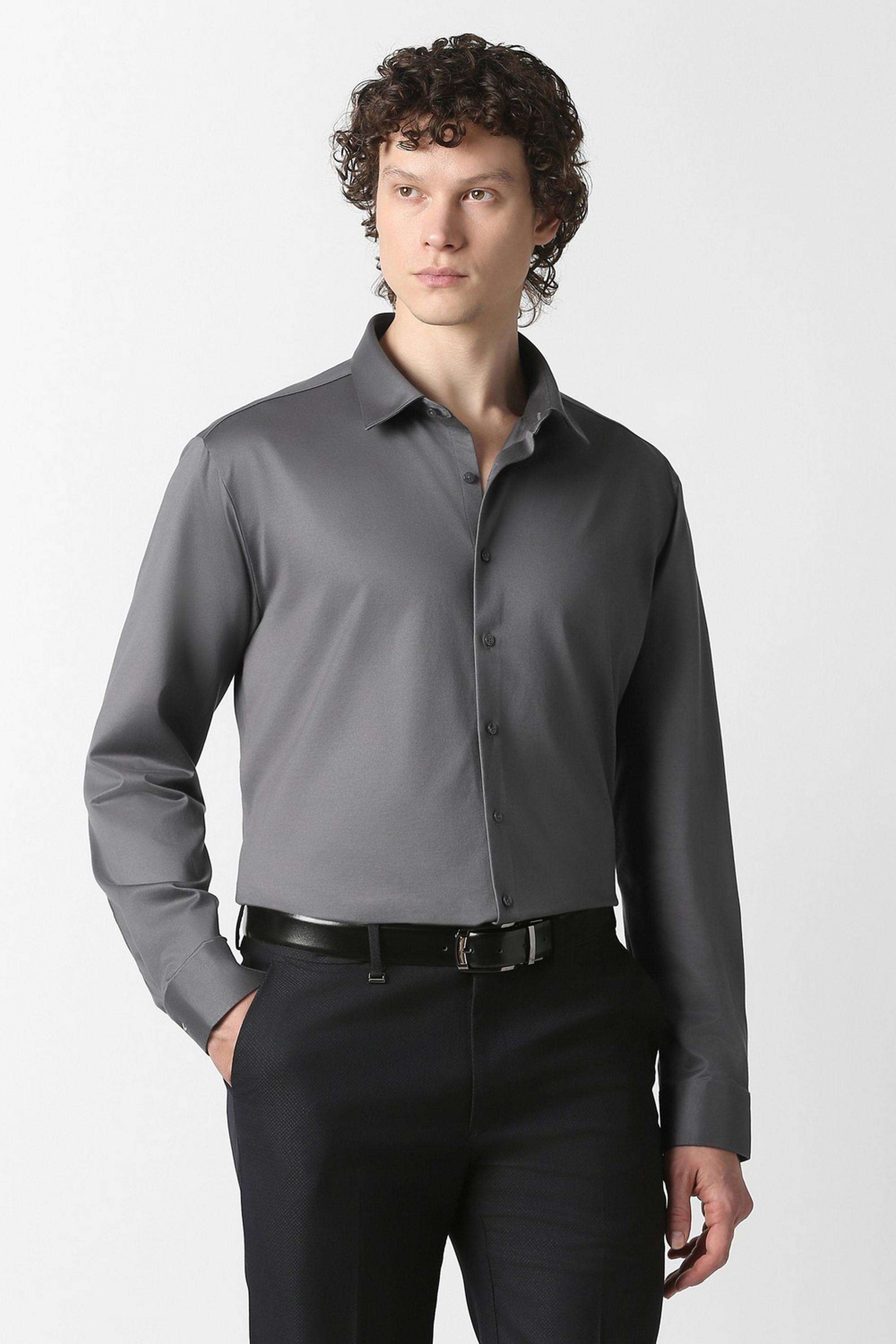 Solid-Cotton-Slim-Fit-Men-s-Formal-Wear-Shirt