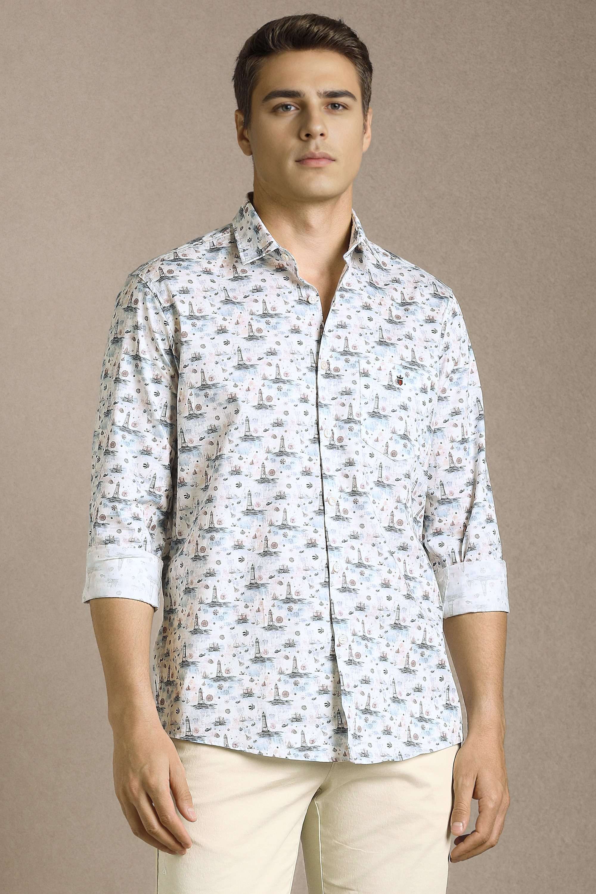 Printed-Cotton-Slim-Fit-Men-Casual-Wear-Shirt
