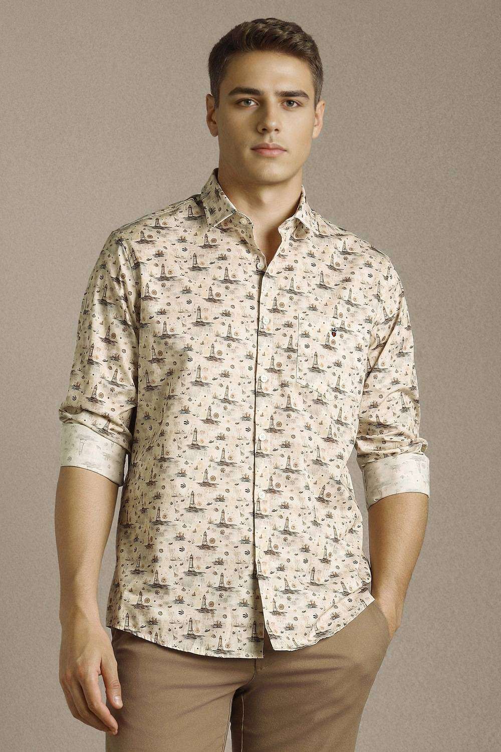 Printed-Cotton-Slim-Fit-Men-Casual-Wear-Shirt