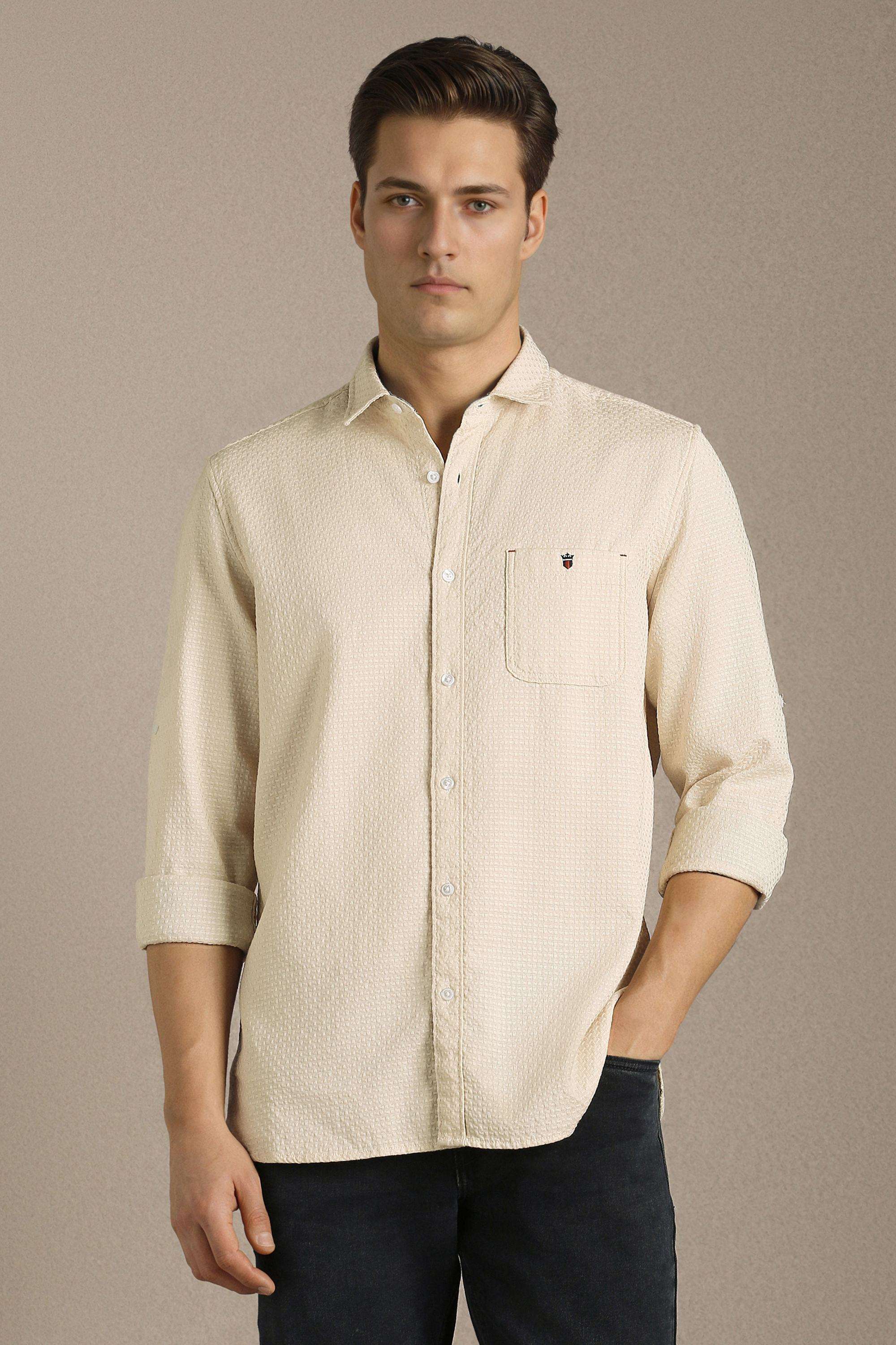 Textured-Cotton-Slim-Fit-Men-s-Shirt