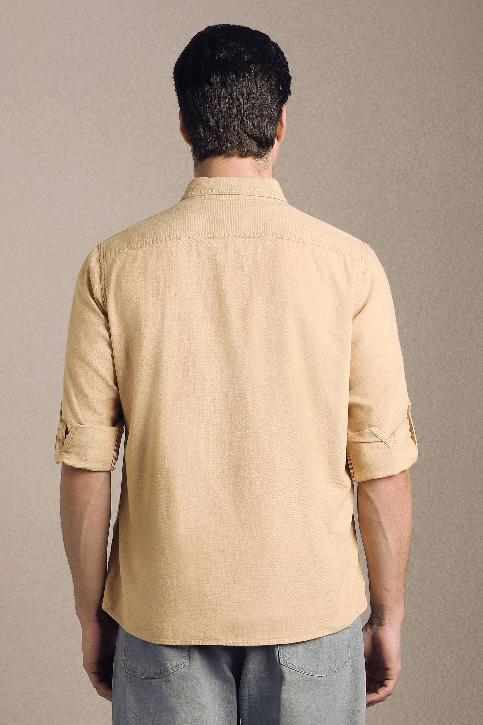 Solid-Cotton-Slim-Fit-Men-s-Shirt