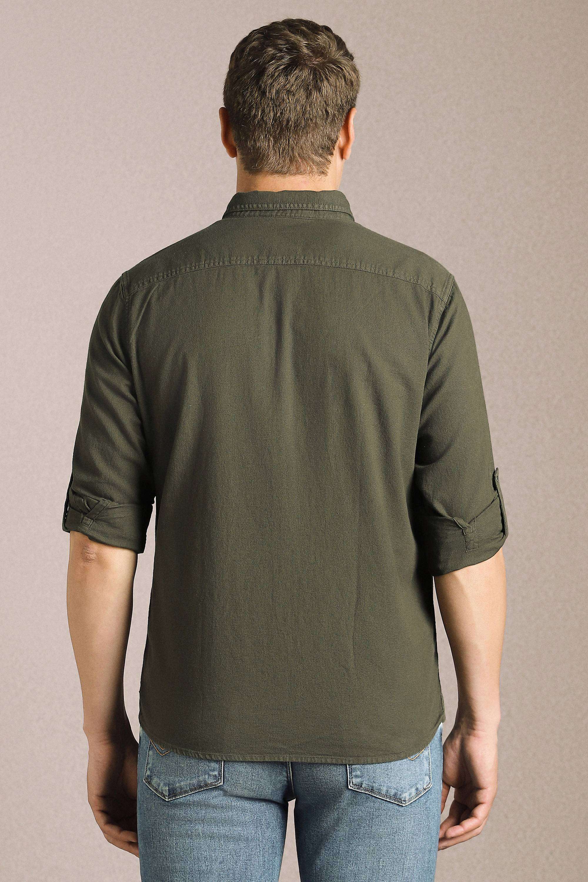 Solid-Cotton-Slim-Fit-Men-s-Shirt