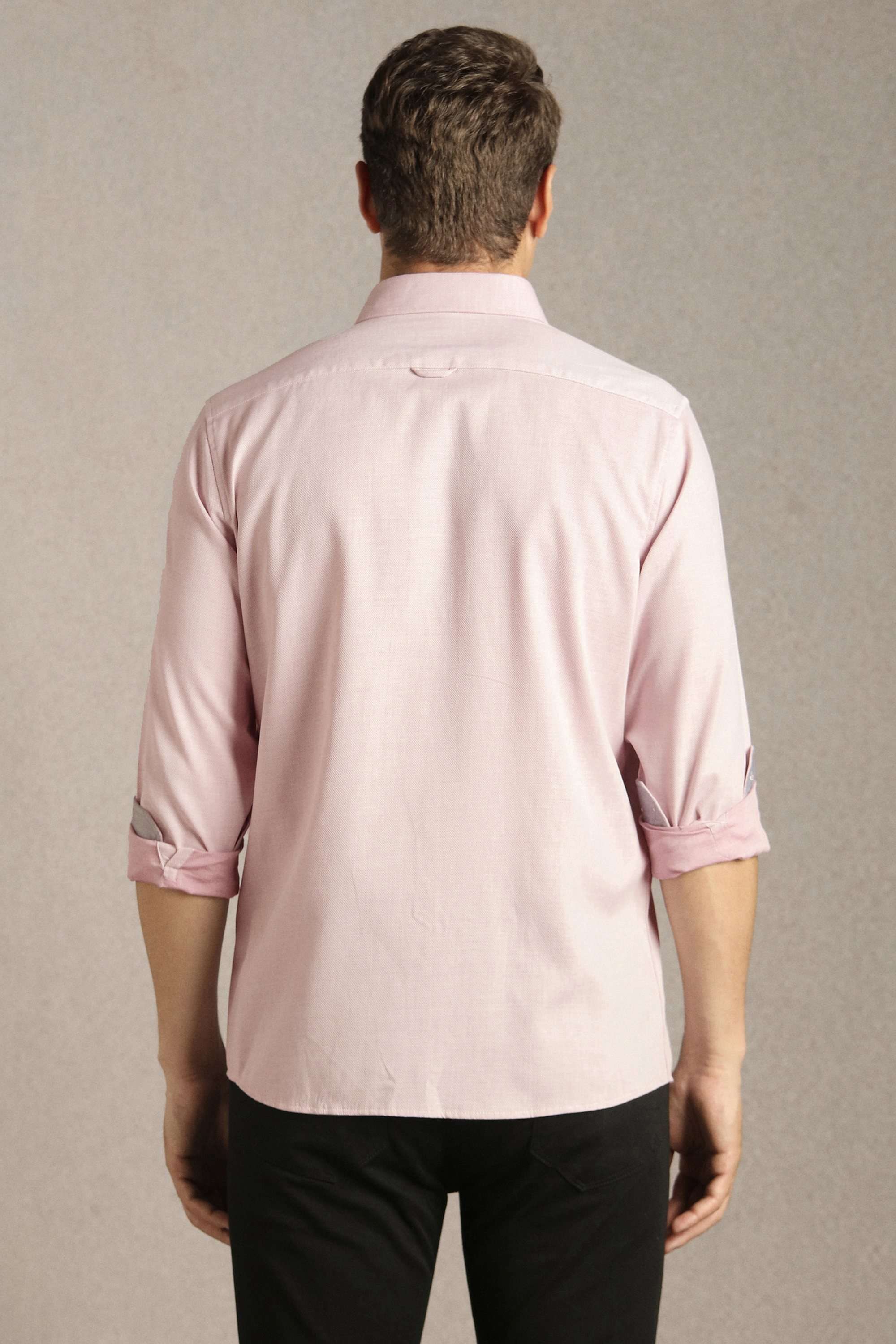 Textured-Cotton-Slim-Fit-Men-Casual-Wear-Shirt