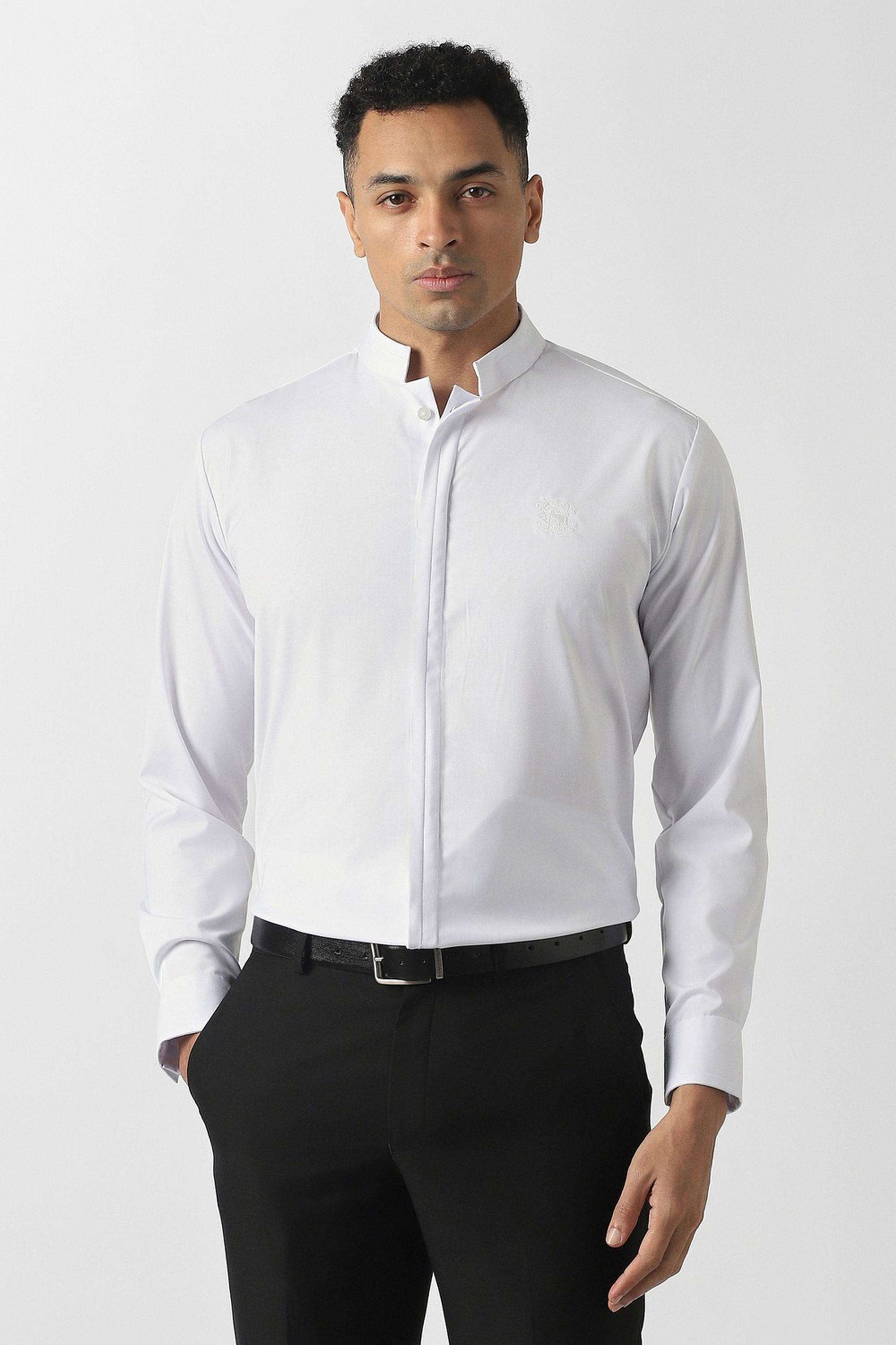 Solid-Blended-Fabric-Slim-Fit-Men-s-Party-Wear-Shirt