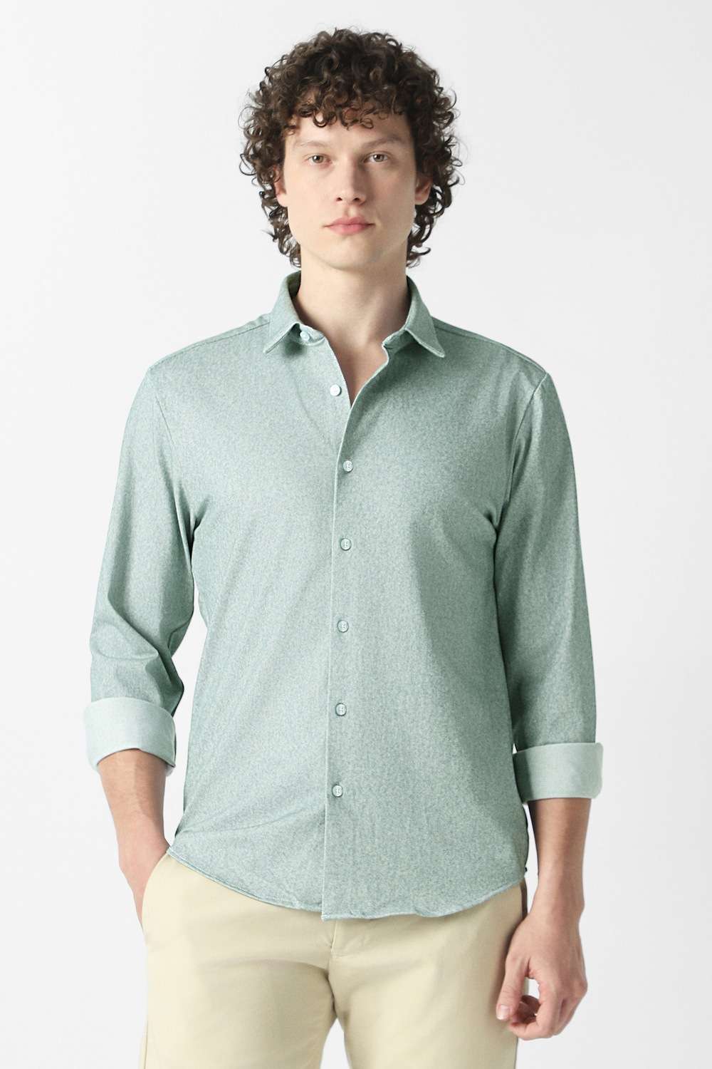 Textured-Blended-Fabric-Slim-Fit-Men-s-Party-Wear-Shirt