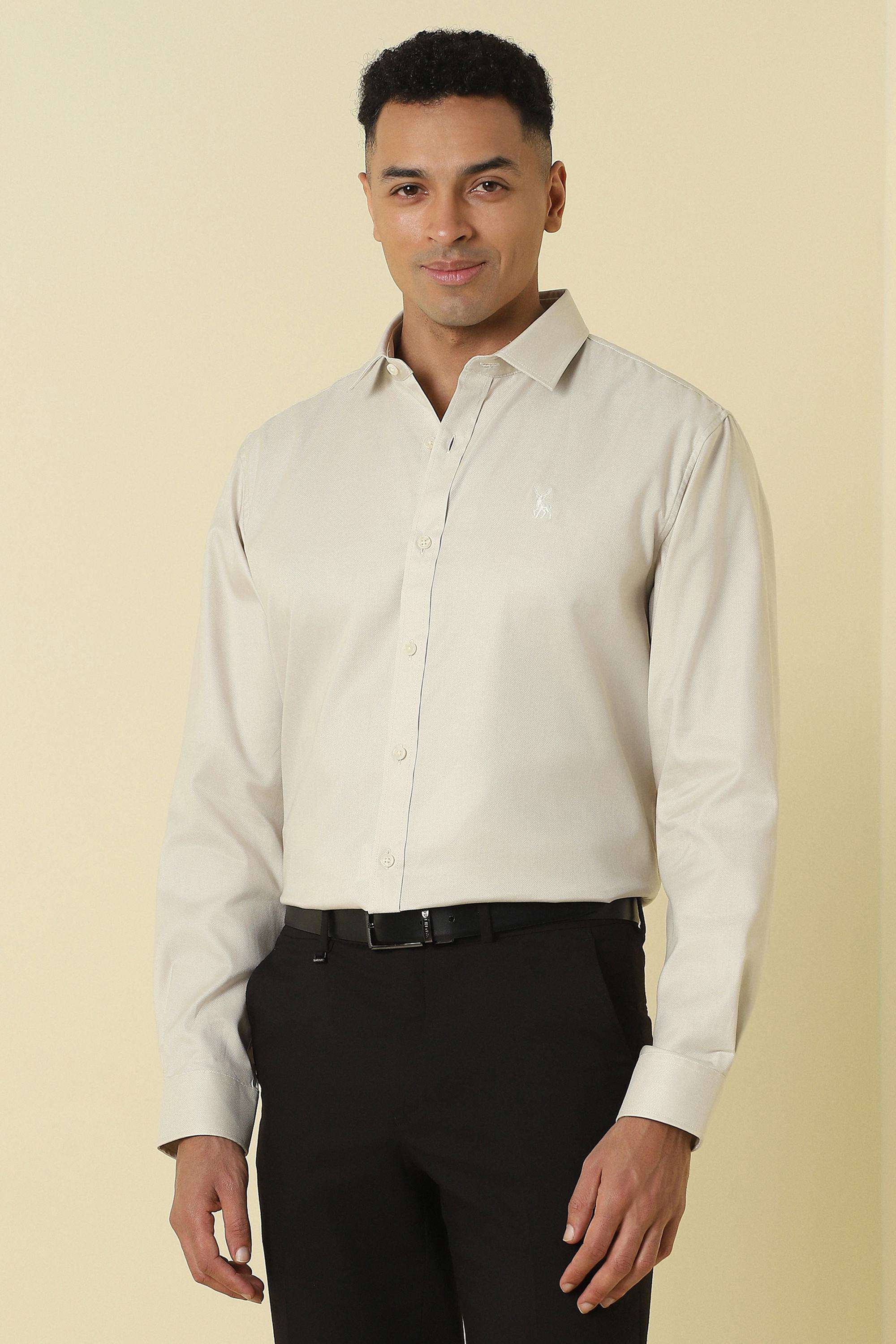 Solid-Cotton-Regular-Fit-Men-s-Shirt