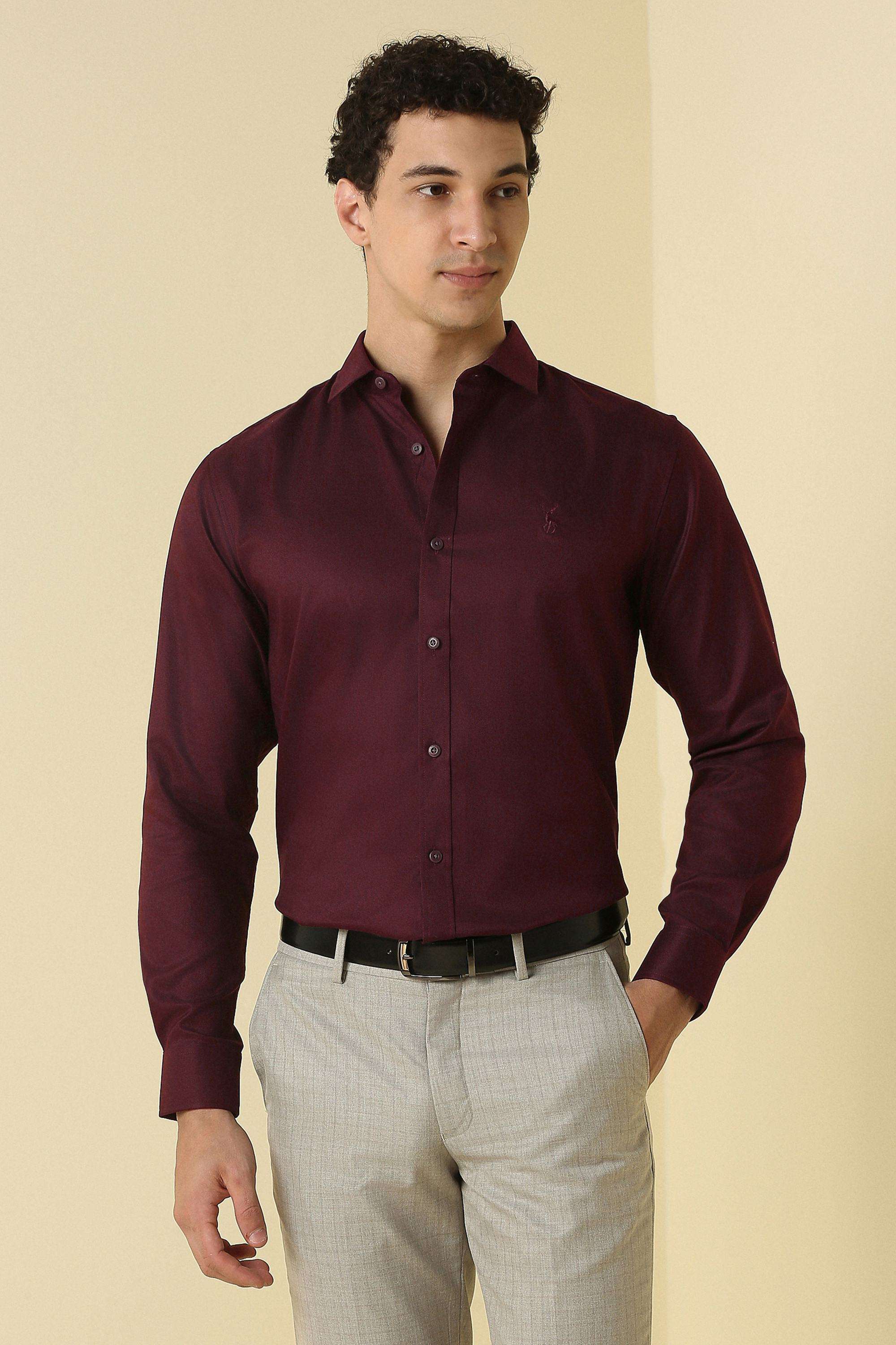 Solid-Cotton-Slim-Fit-Men-s-Casual-Shirt