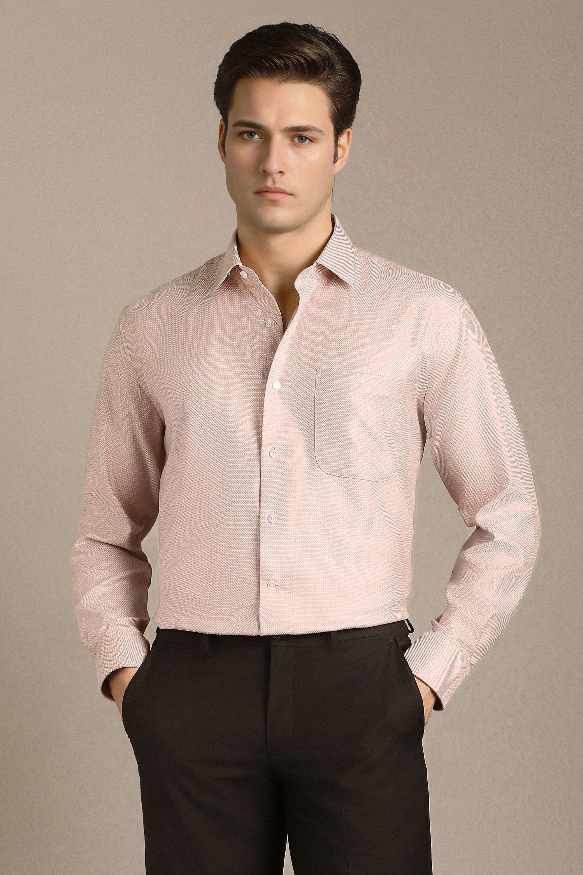 Textured-Cotton-Regular-Fit-Men-s-Formal-Wear-Shirt