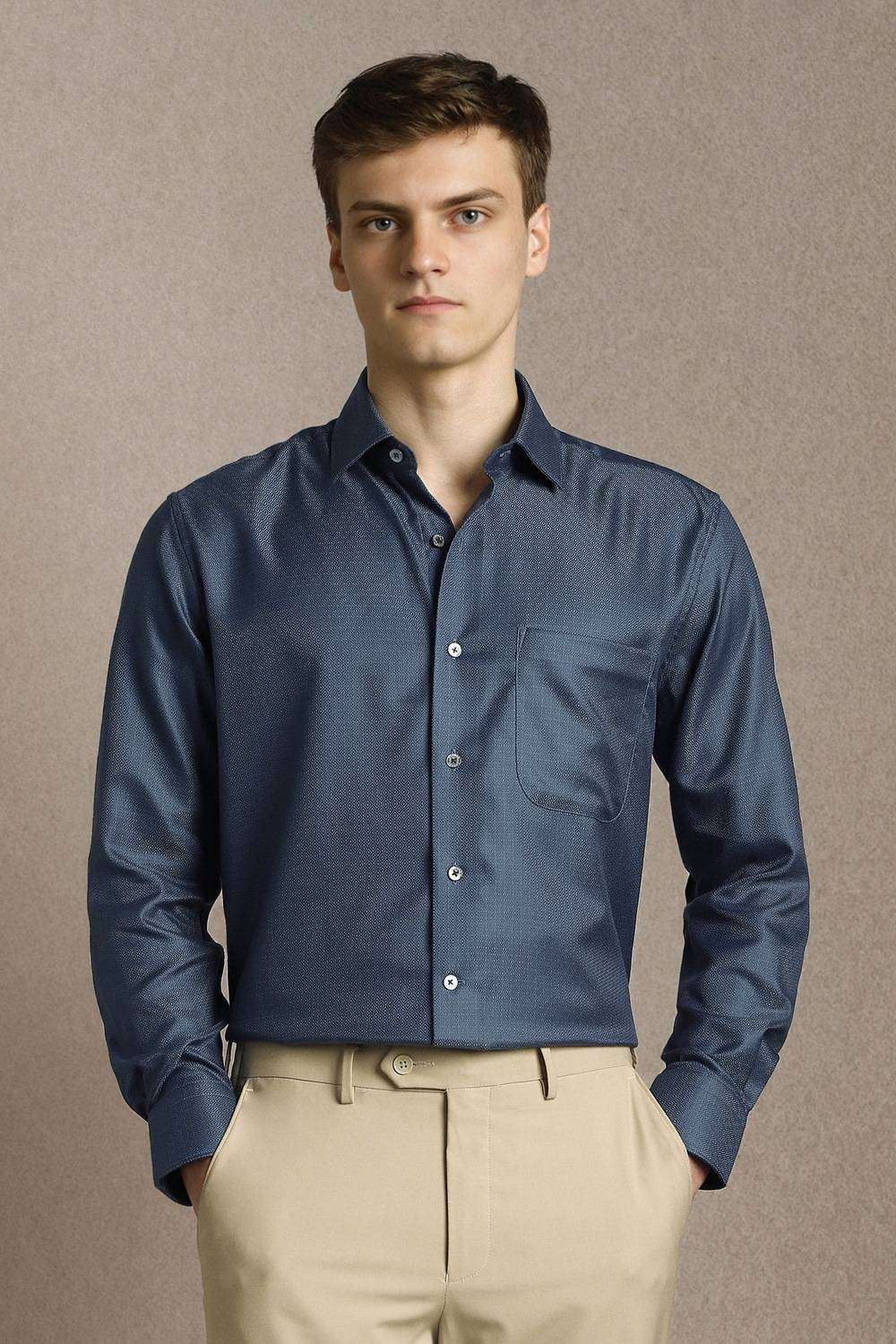 Textured-Cotton-Regular-Fit-Men-s-Shirt