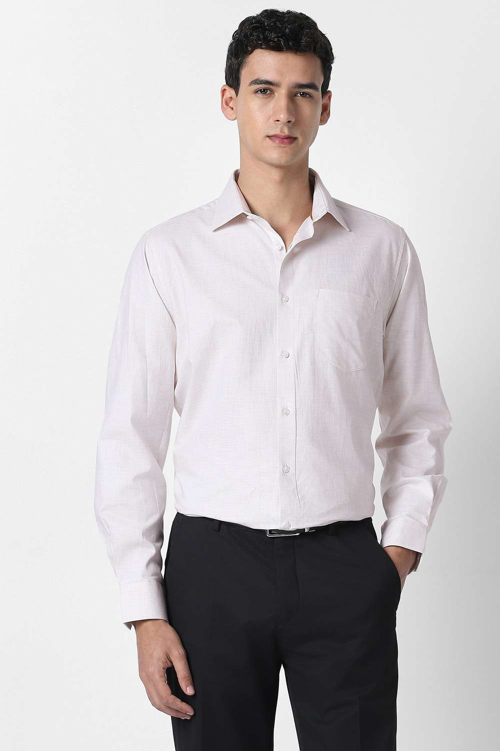 Solid-Cotton-Regular-Fit-Men-s-Shirt