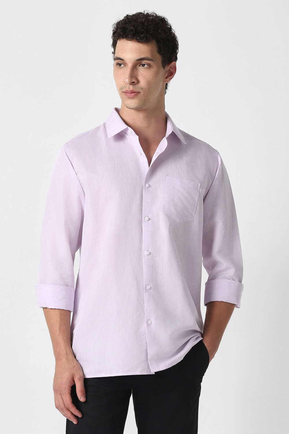 Solid-Blended-Fabric-Regular-Fit-Men-s-Formal-Wear-Shirt