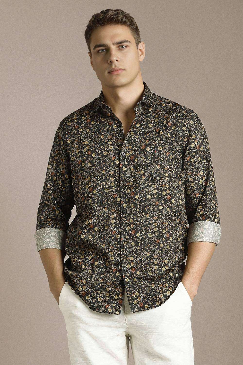 Printed-Cotton-Slim-Fit-Men-Casual-Wear-Shirt