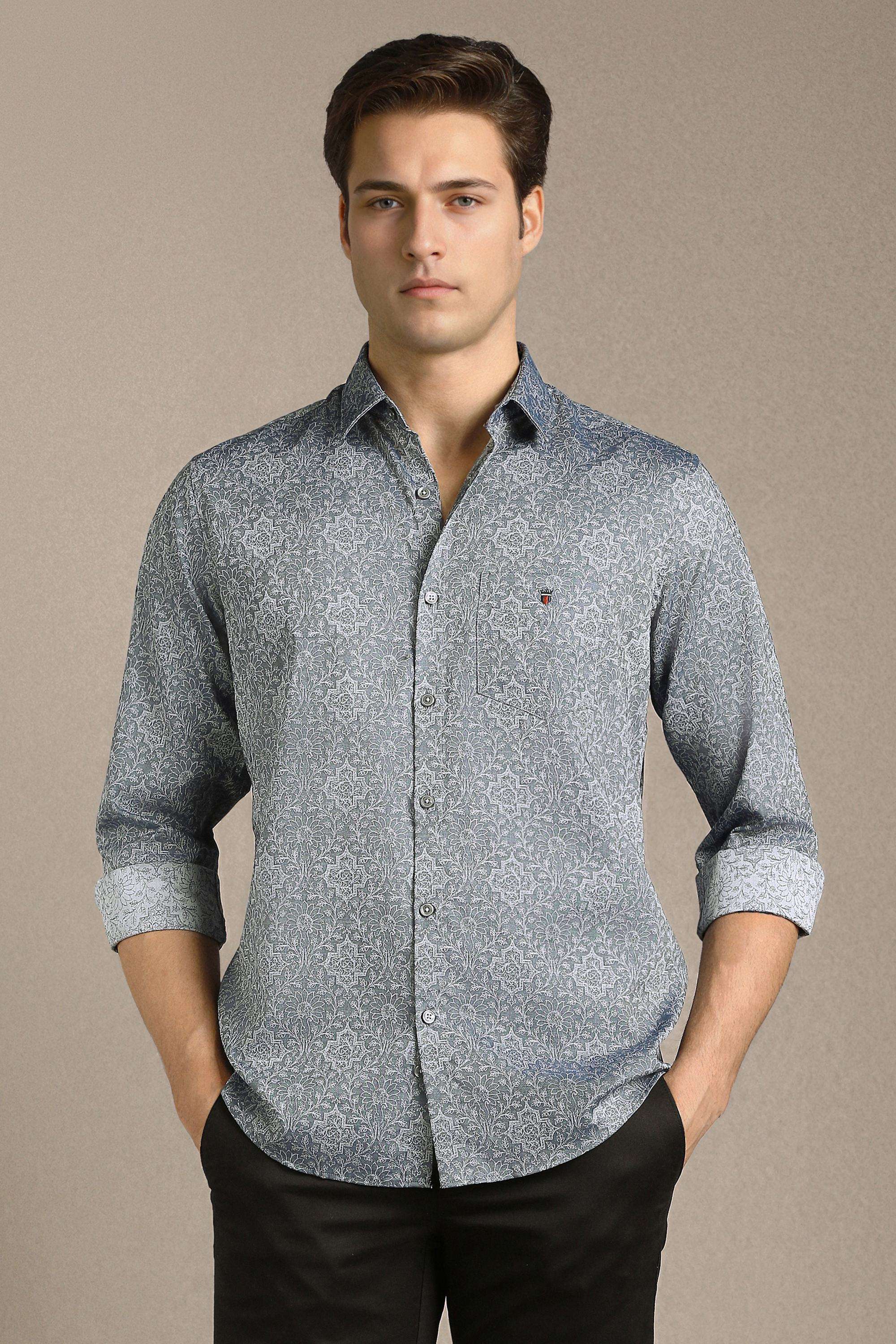 Textured-Cotton-Slim-Fit-Men-s-Casual-Wear-Shirt