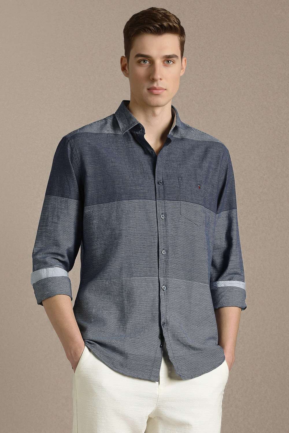Stripes-Cotton-Blend-Slim-Fit-Men-s-Shirt