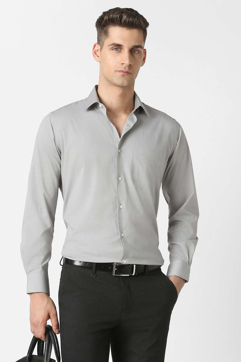 Solid-Blended-Fabric-Regular-Fit-Men-s-Formal-Wear-Shirt