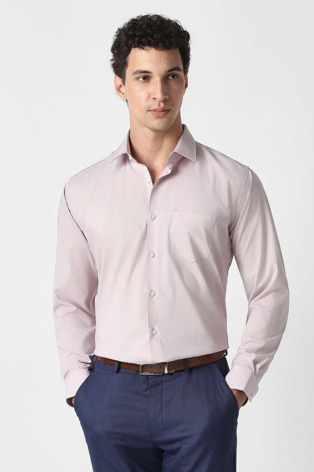 Solid-Blended-Fabric-Regular-Fit-Men-s-Formal-Wear-Shirt