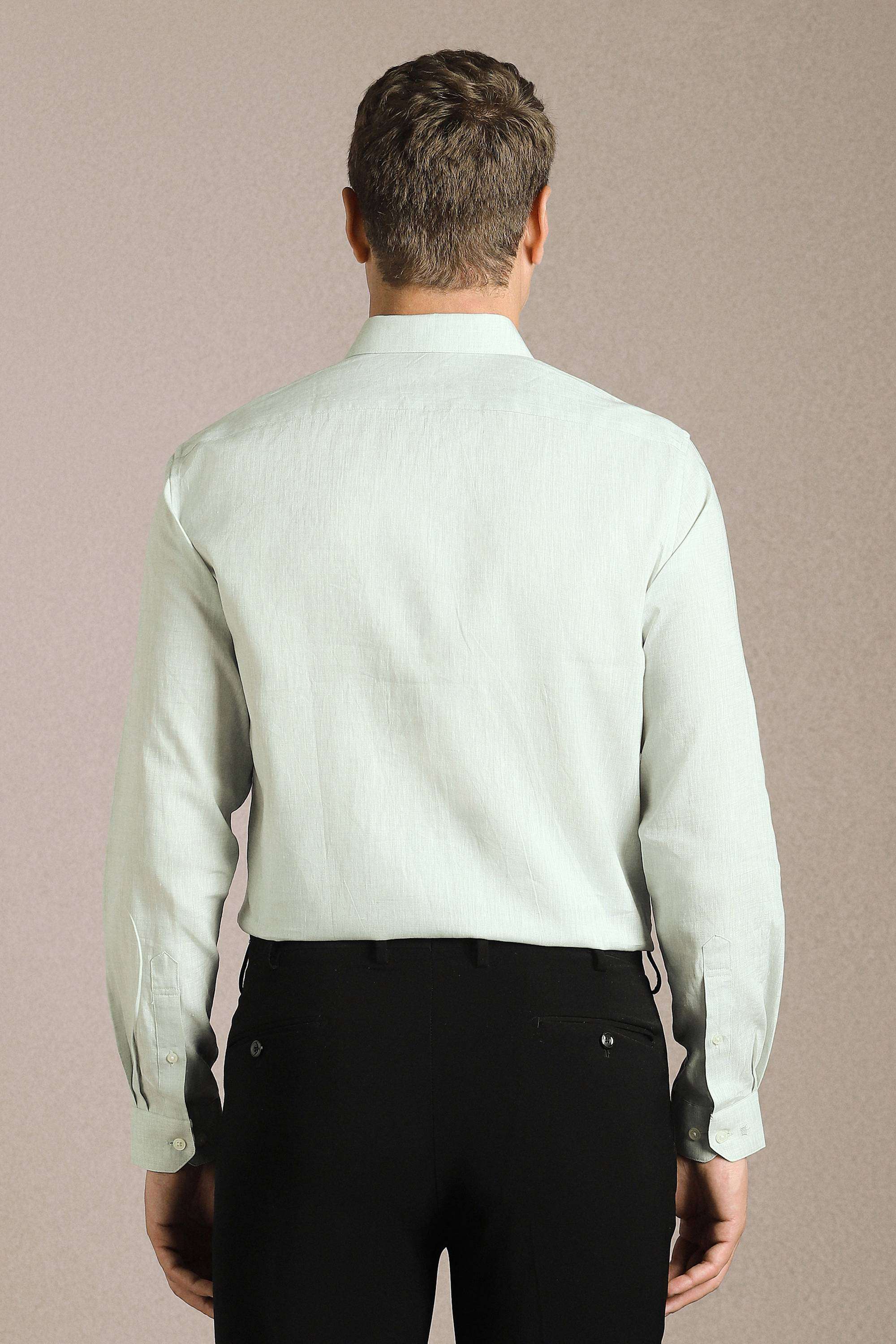Solid-Cotton-Linen-Blend-Regular-Fit-Men-s-Shirt