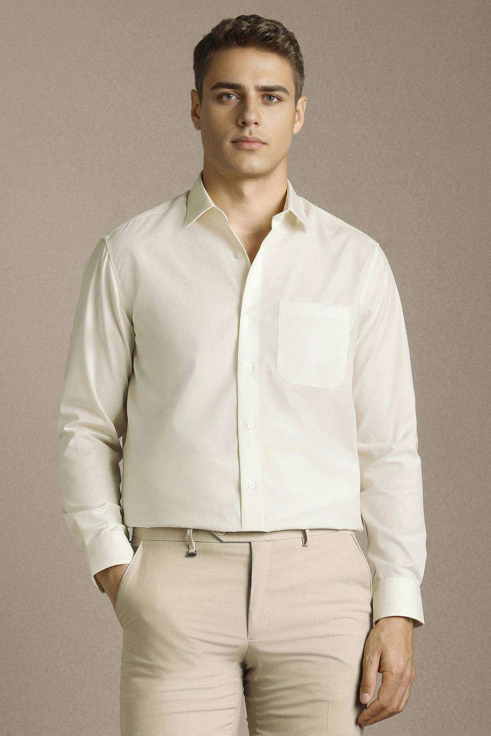 Solid-Cotton-Regular-Fit-Men-s-Shirt