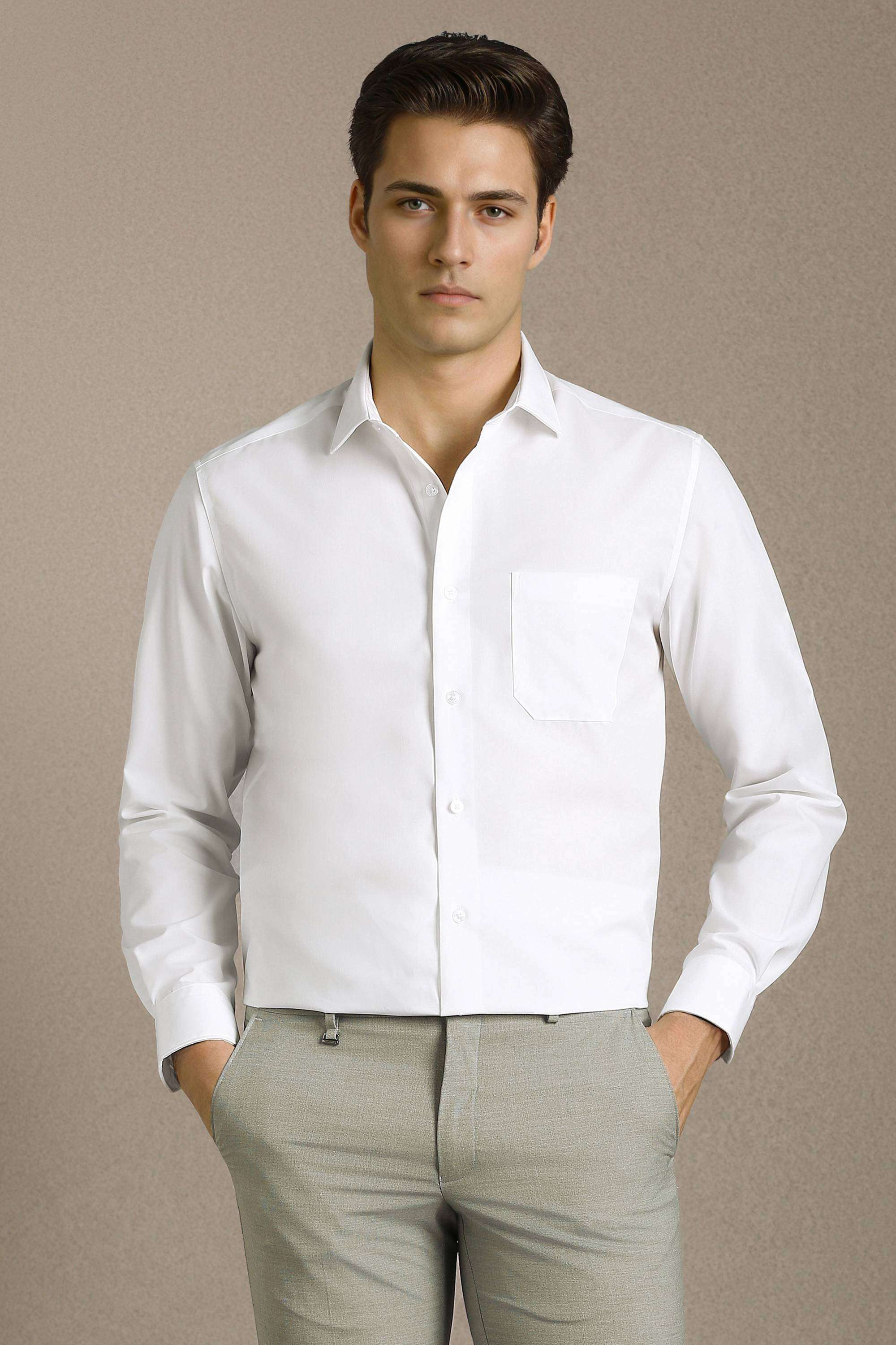 Solid-Cotton-Regular-Fit-Men-s-Shirt