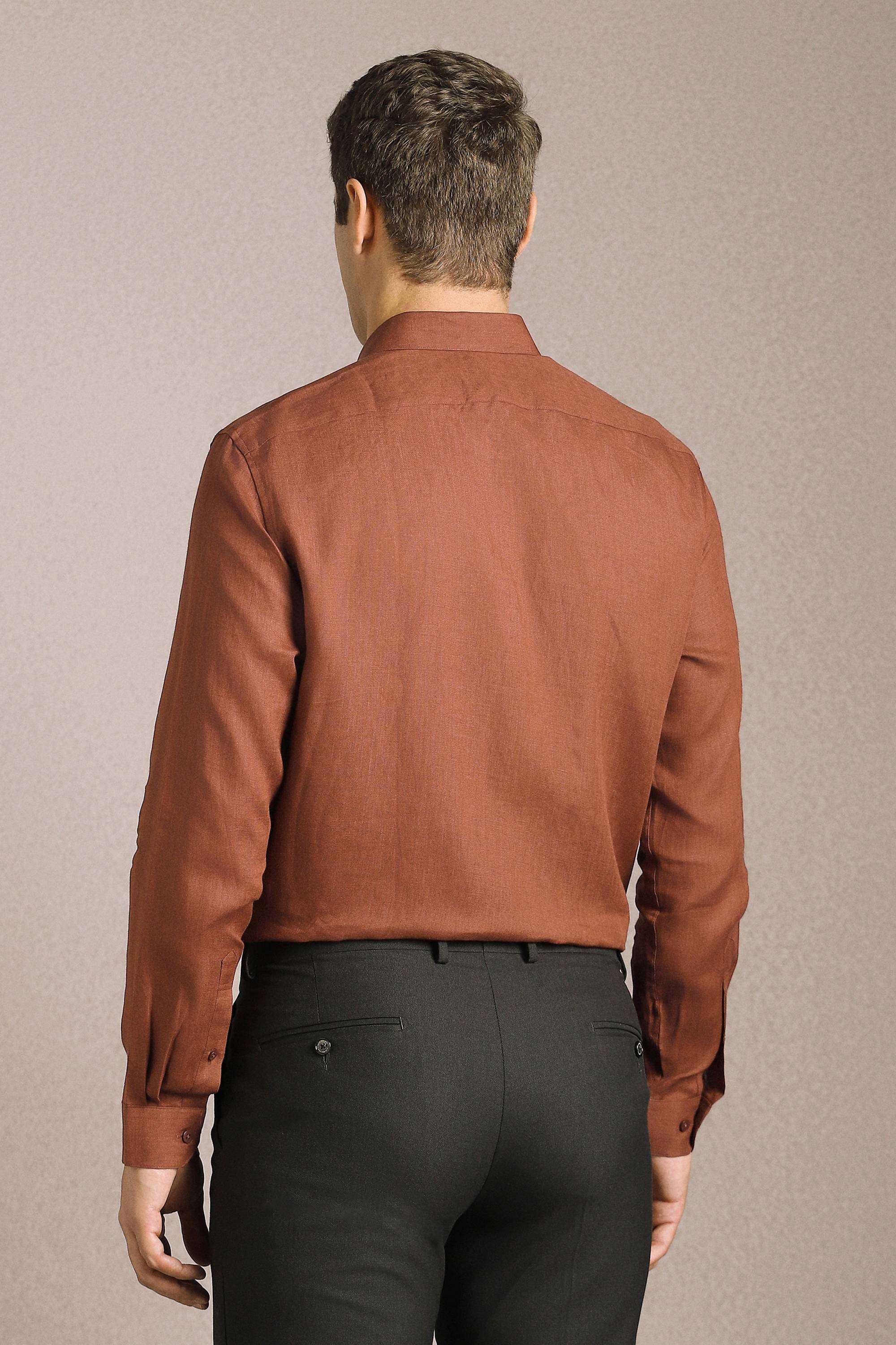 Solid-Linen-Regular-Fit-Men-s-Shirt