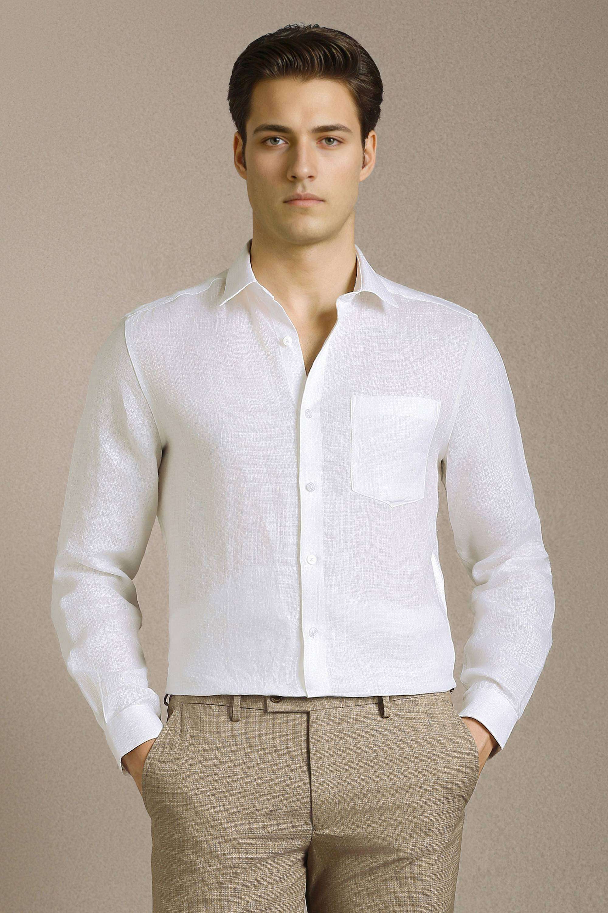 Checks-Linen-Regular-Fit-Men-s-Shirt