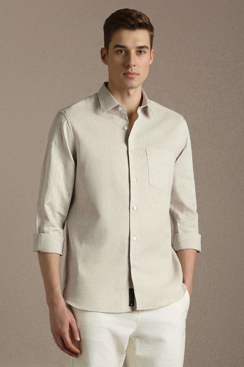 Solid-Cotton-Linen-Blend-Regular-Fit-Men-s-Shirt