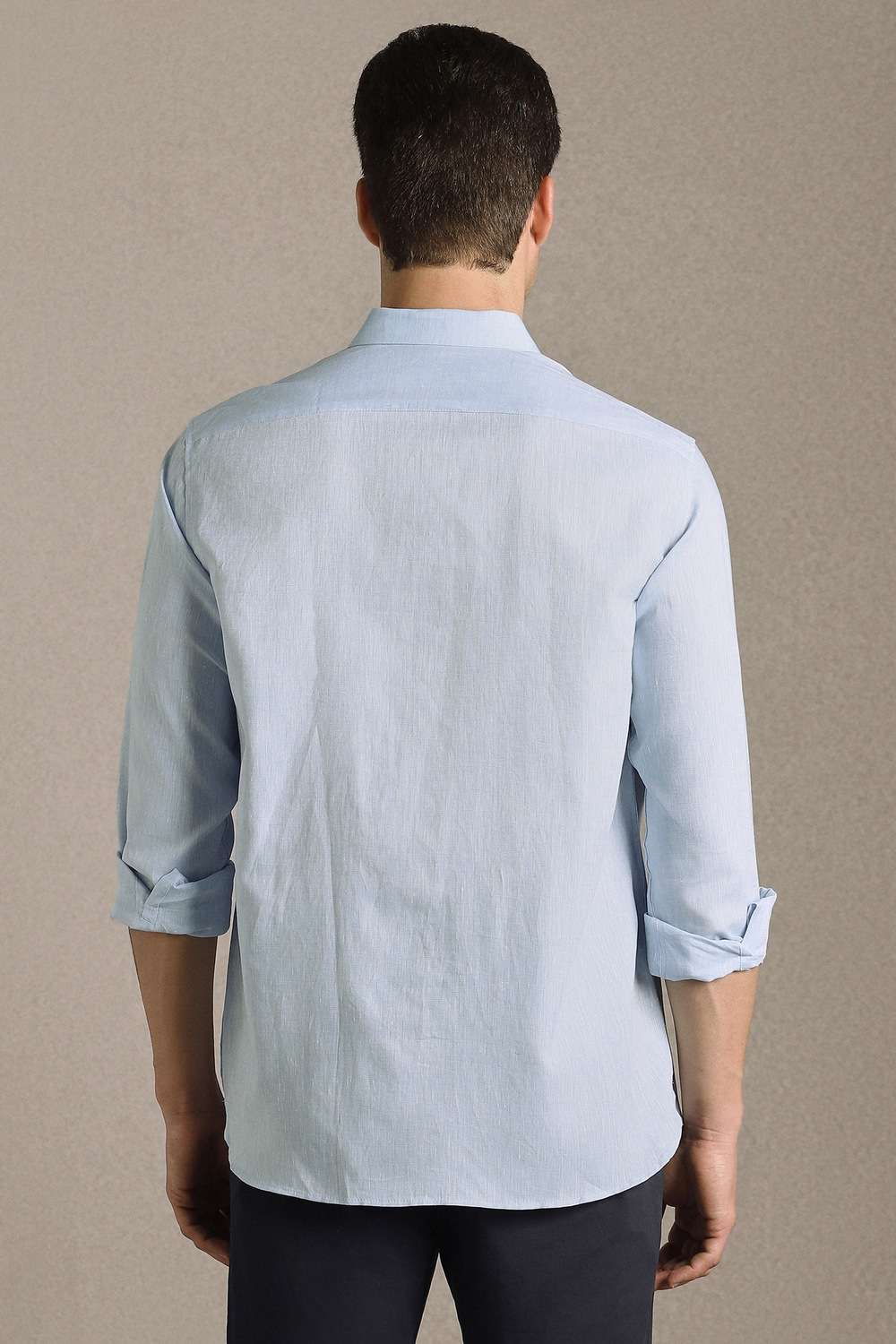 Solid-Cotton-Linen-Blend-Regular-Fit-Men-s-Shirt